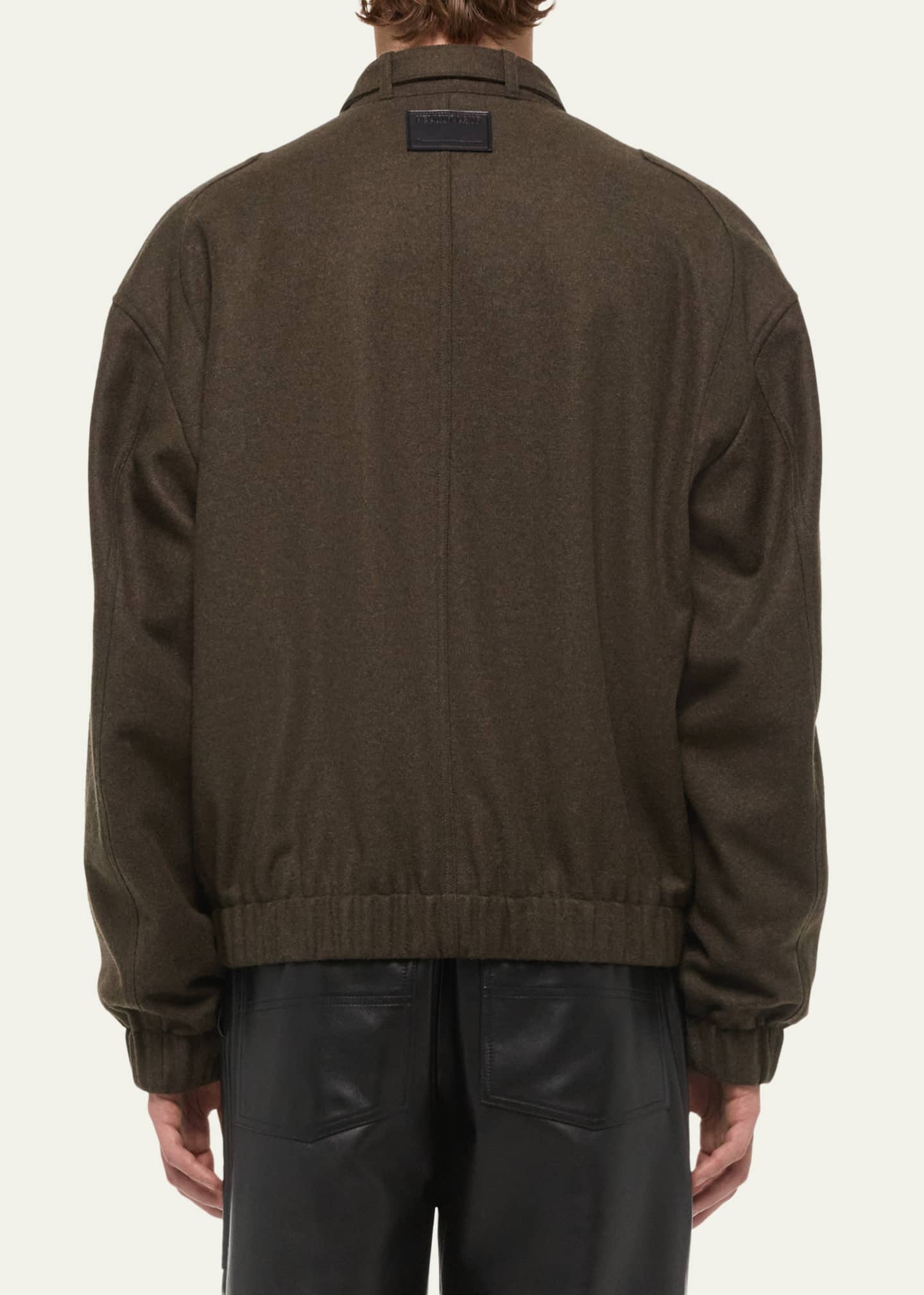 Helmut Lang Men's Belted Wool-Blend Bomber Jacket - Bergdorf Goodman