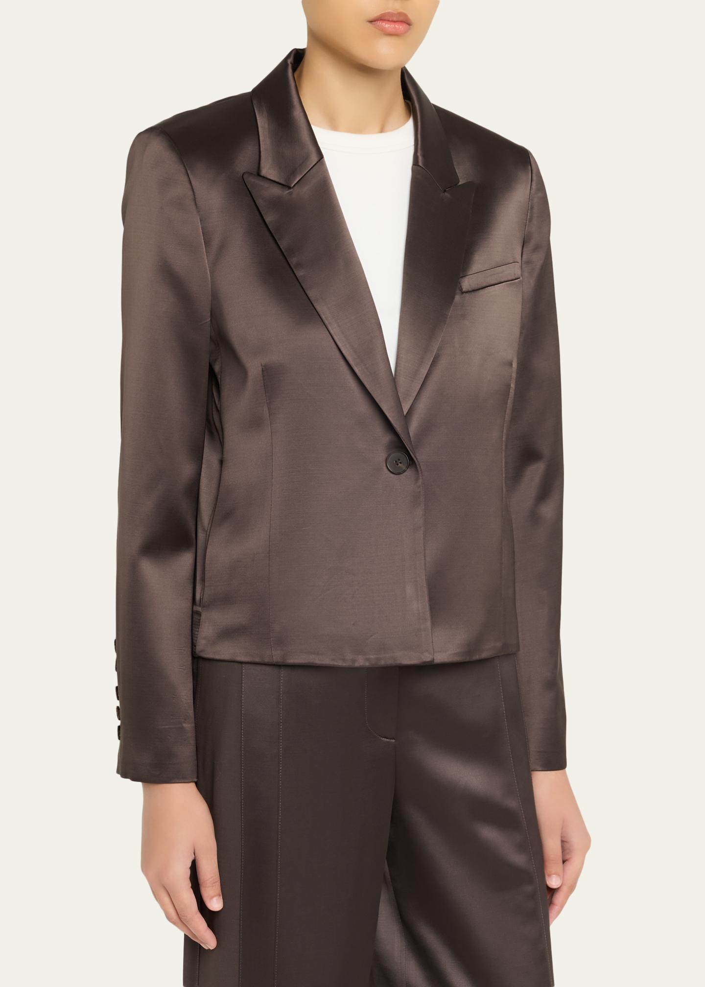 TWP Sawyer Satin Single-Breasted Blazer - Bergdorf Goodman