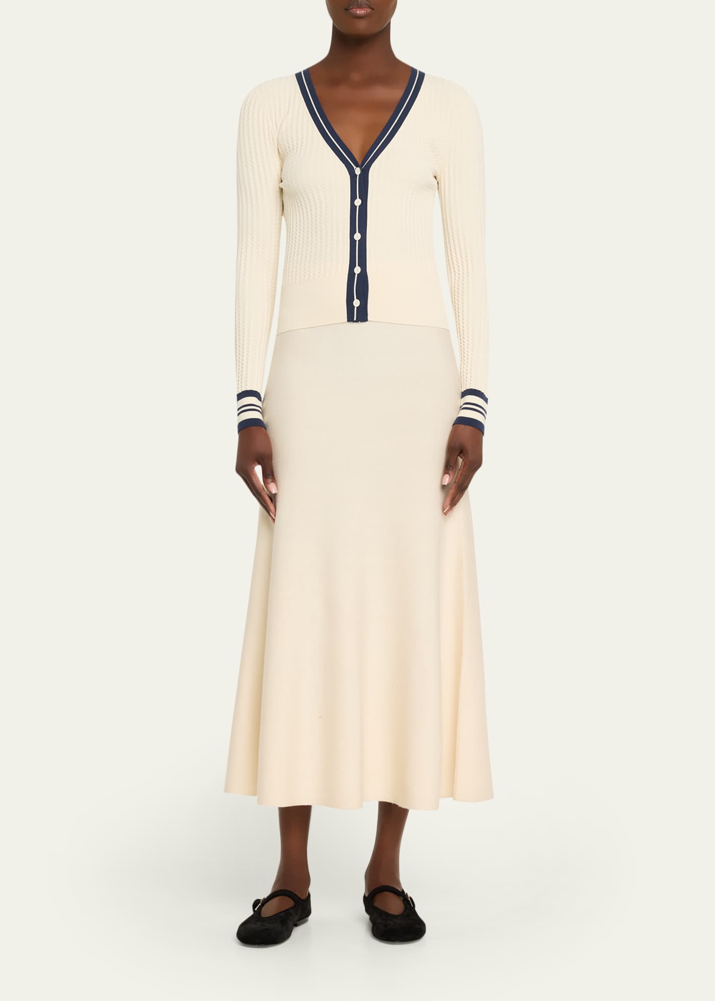3.1 Phillip Lim Textured Rib V-Neck Cardigan - Bergdorf Goodman