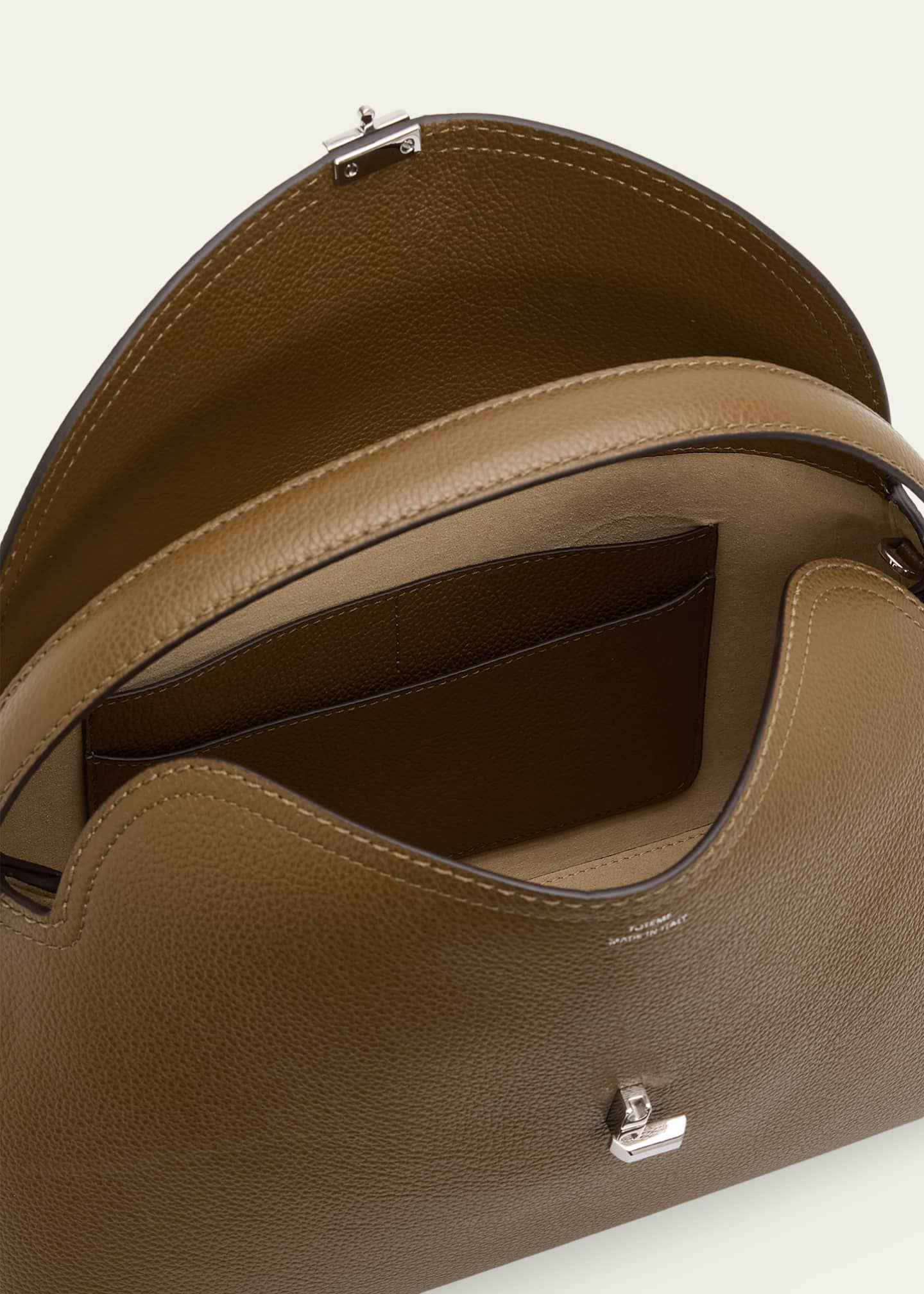 Toteme T-Lock Grain Leather Top-Handle Bag - Bergdorf Goodman