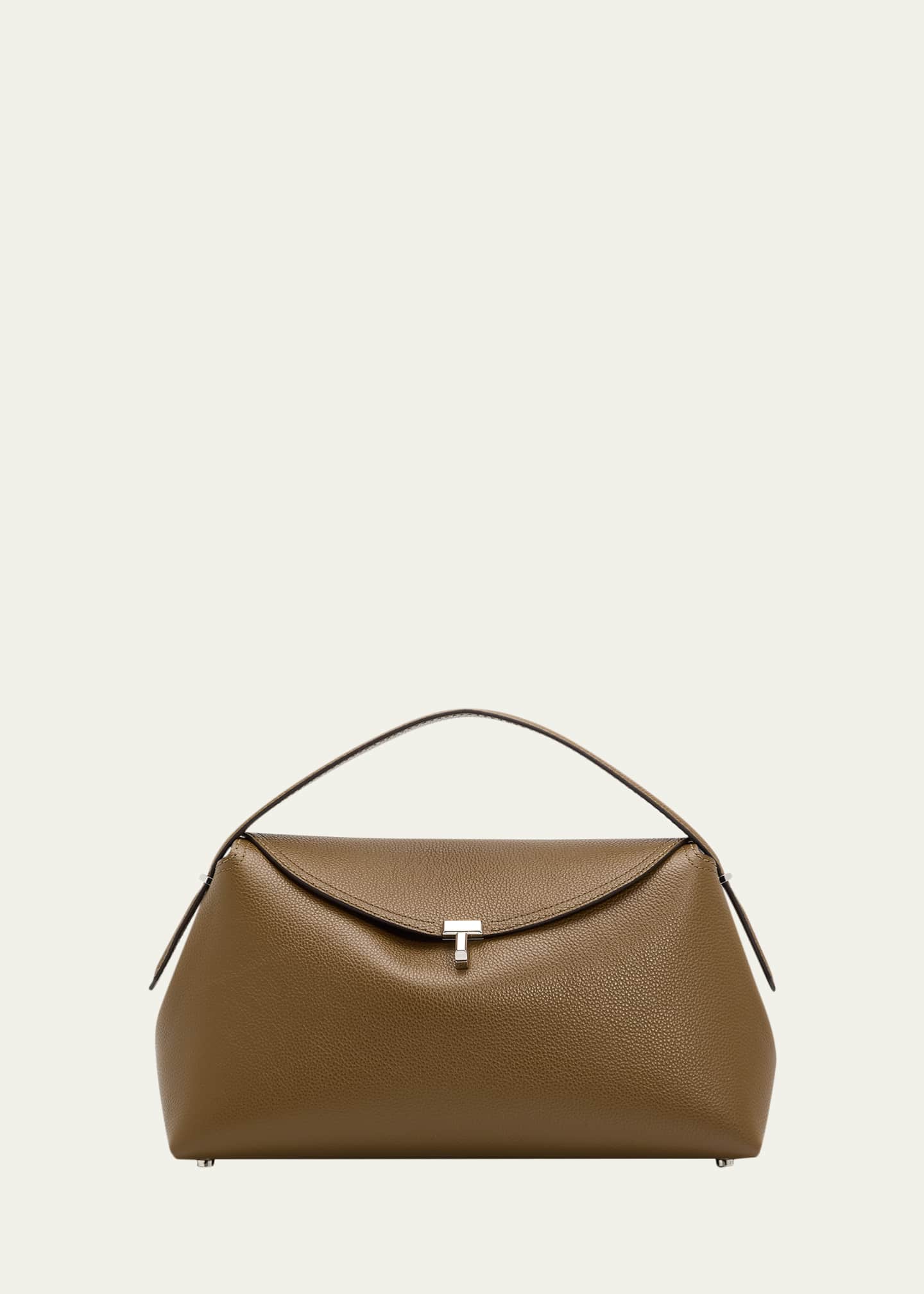 Toteme T-Lock Grain Leather Top-Handle Bag - Bergdorf Goodman
