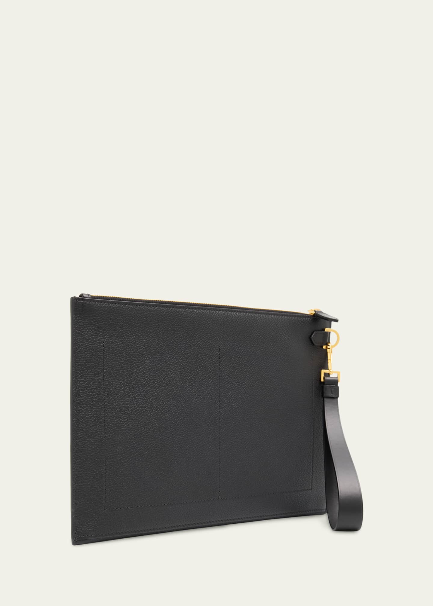 TOM FORD Men's Leather Flat Pouch with Strap - Bergdorf Goodman