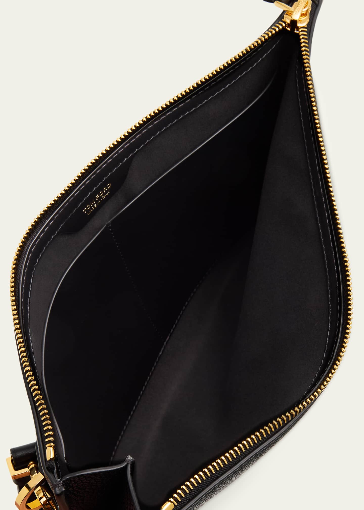 TOM FORD Men's Leather Flat Pouch with Strap - Bergdorf Goodman