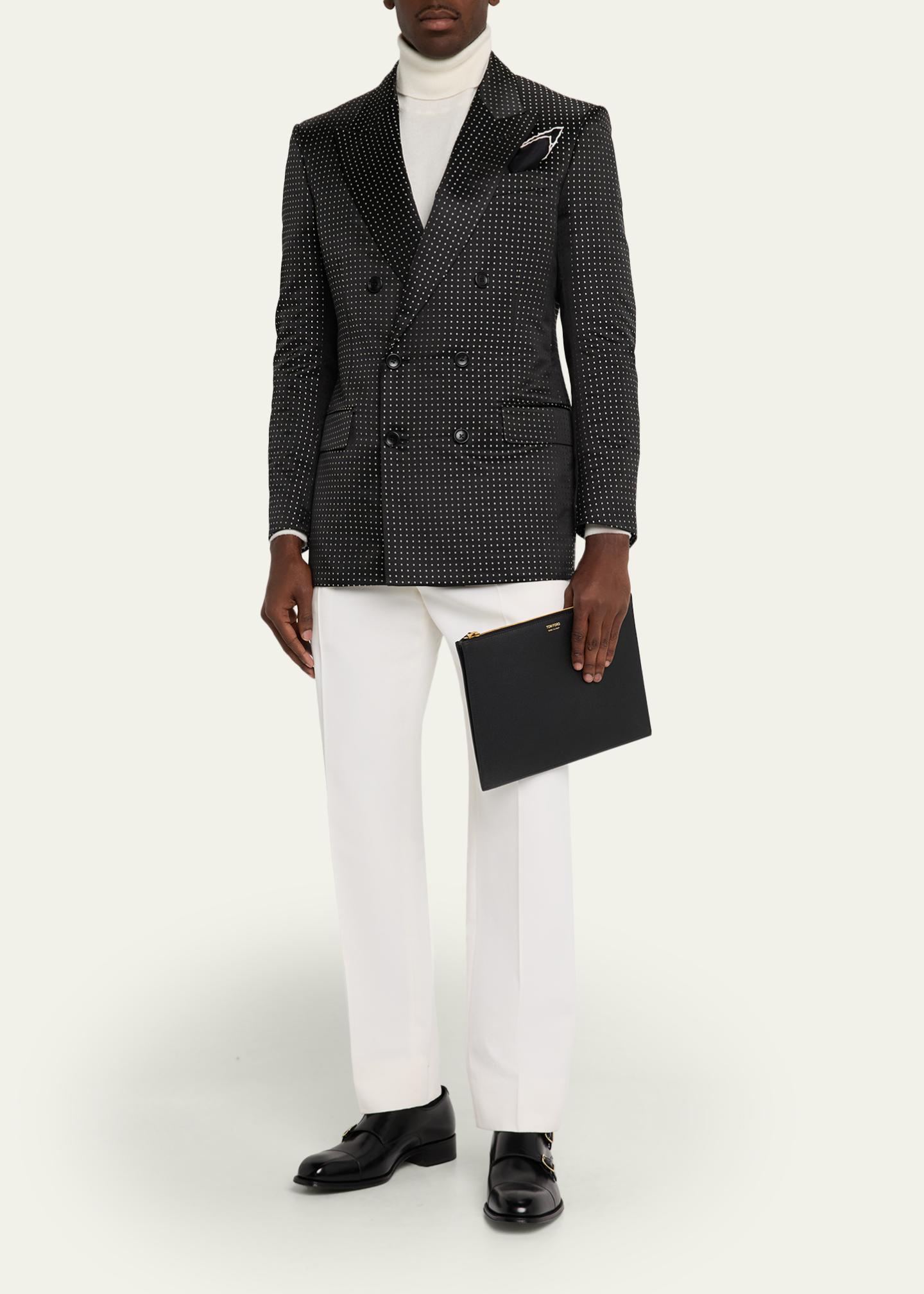 TOM FORD Men's Leather Flat Pouch with Strap - Bergdorf Goodman