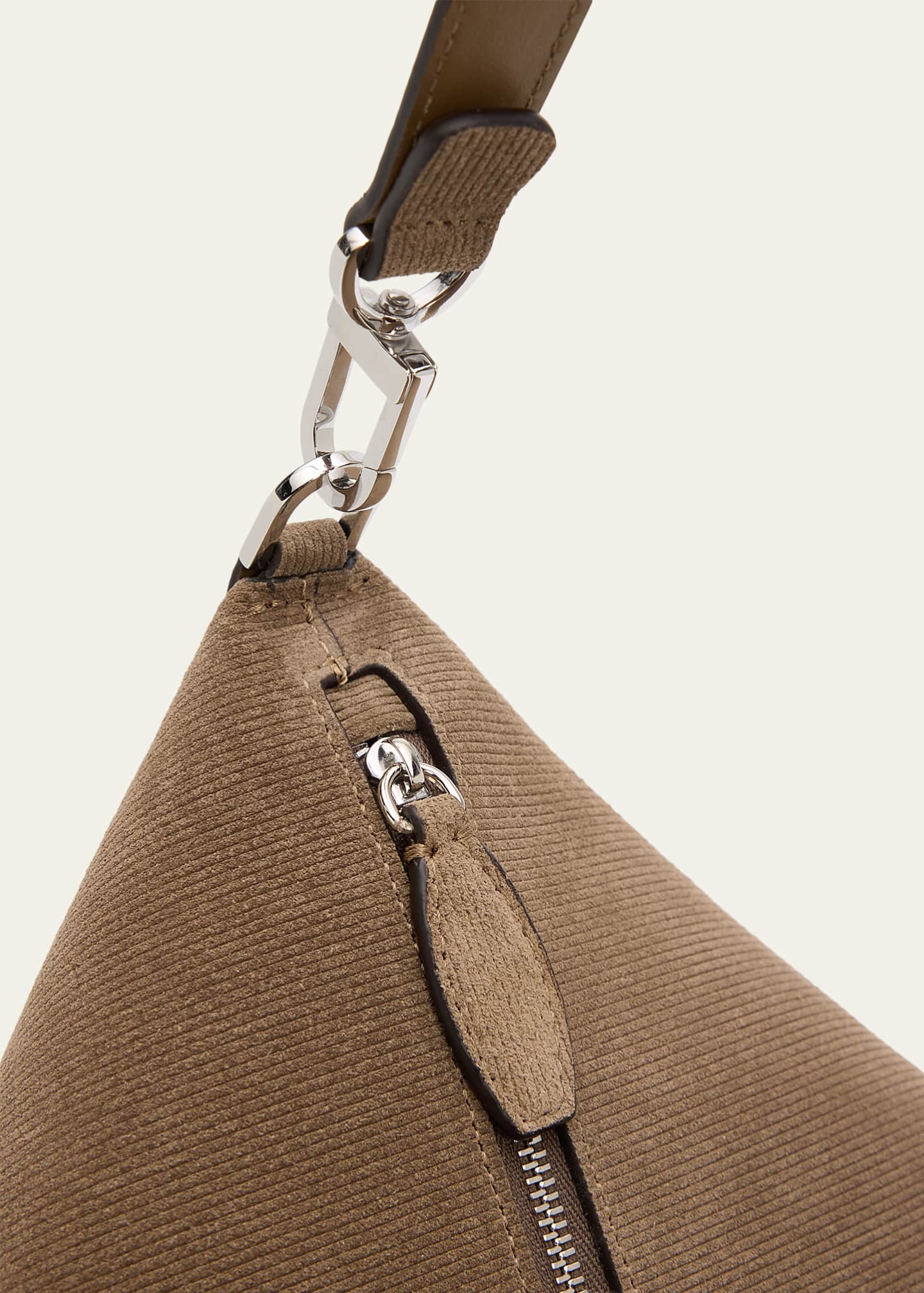 TOTEME ショルダーバッグ ブラウン Toteme Medium Bevel Corduroy-Effect Suede Shoulder Bag - Bergdorf