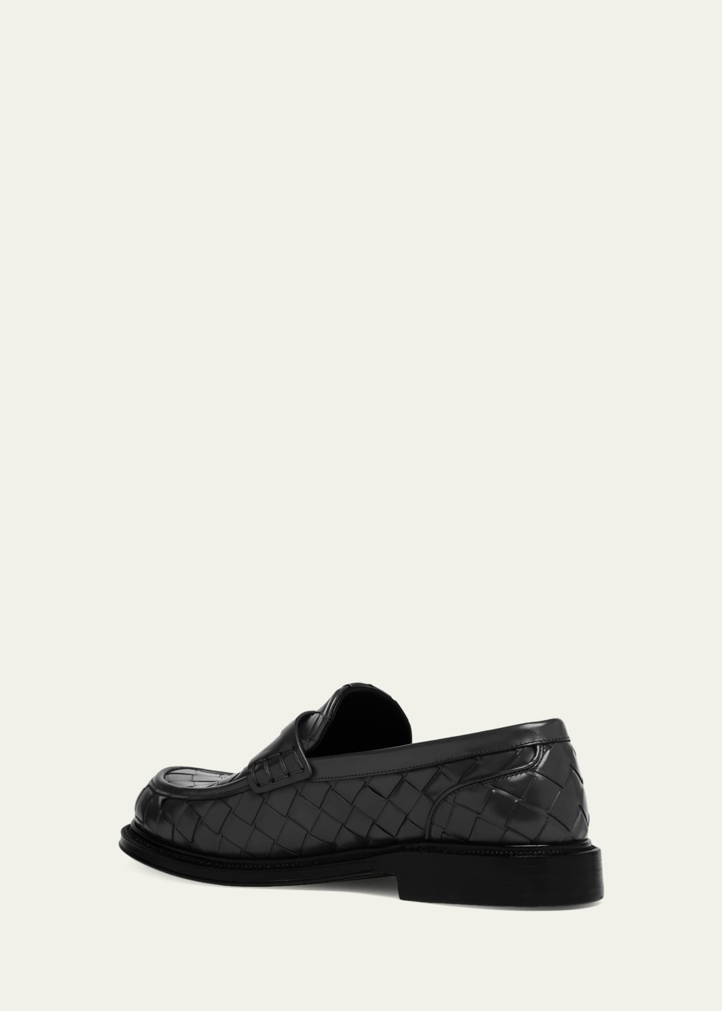 Bottega Veneta Men's James Intrecciato Leather Loafers - Bergdorf