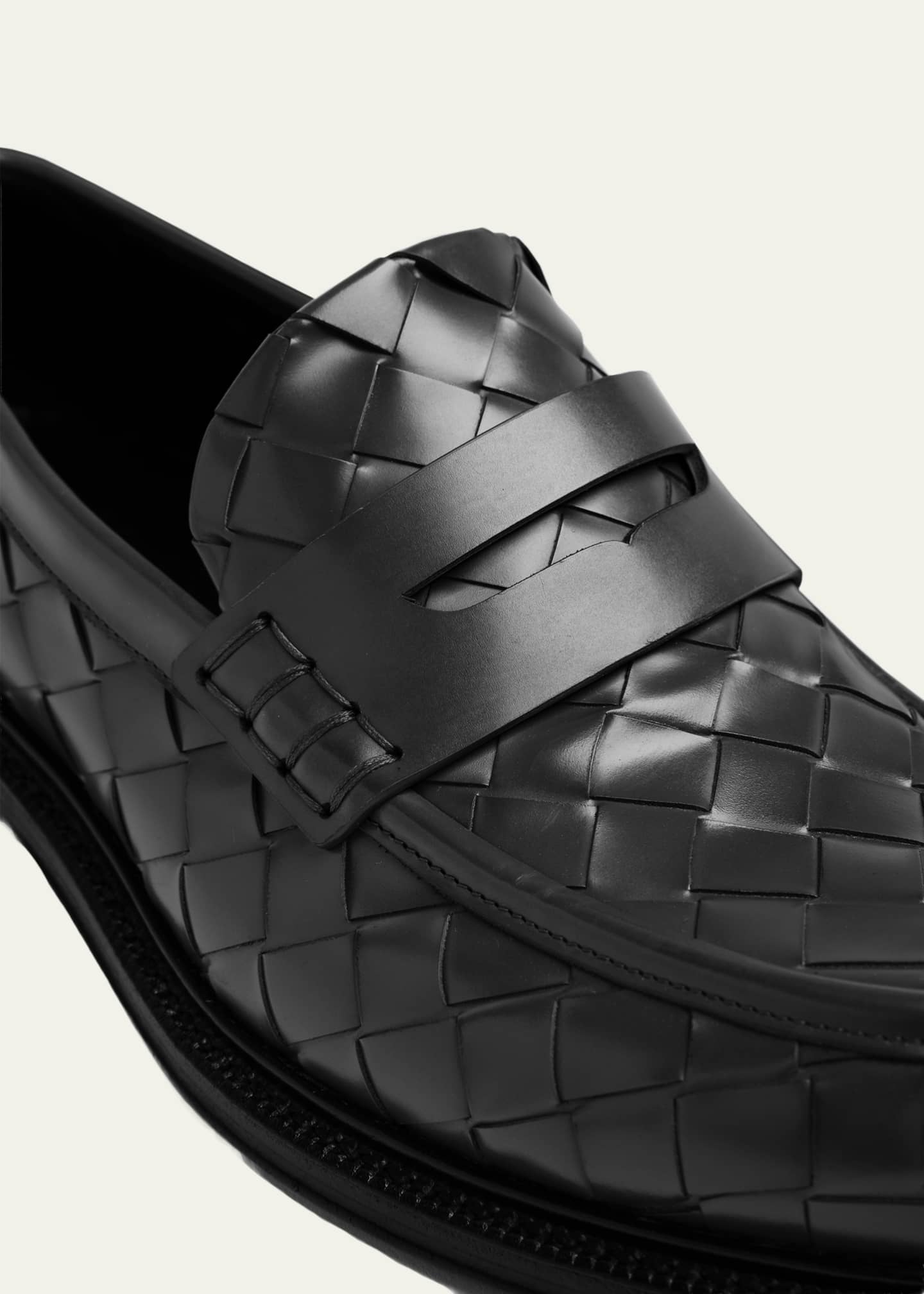 Bottega Veneta Men's James Intrecciato Leather Loafers - Bergdorf
