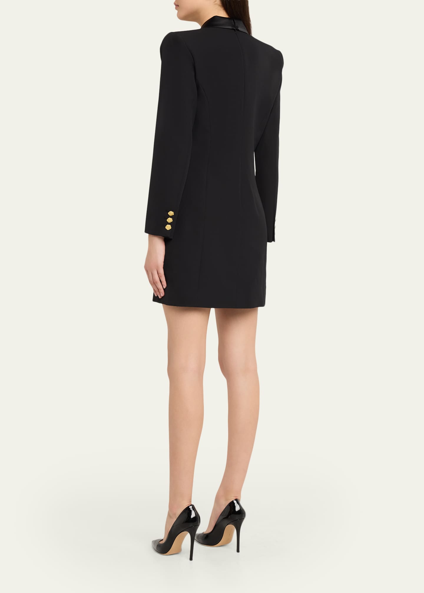 l'agence mini dress L'AGENCE Midy Vegan Leather Dress In Black