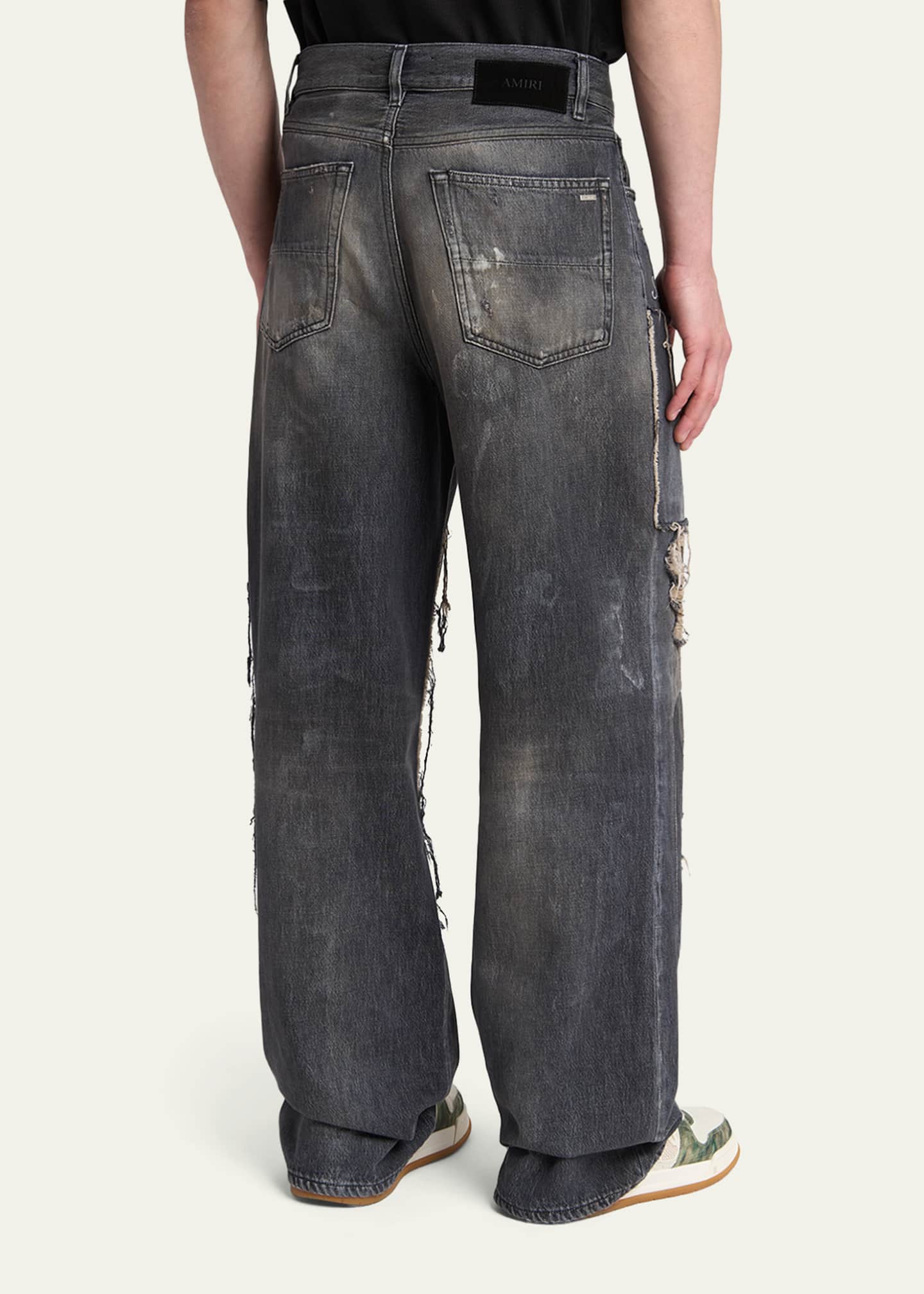 Amiri Men's Distressed Stretch Straight-Fit Jeans - Bergdorf Goodman