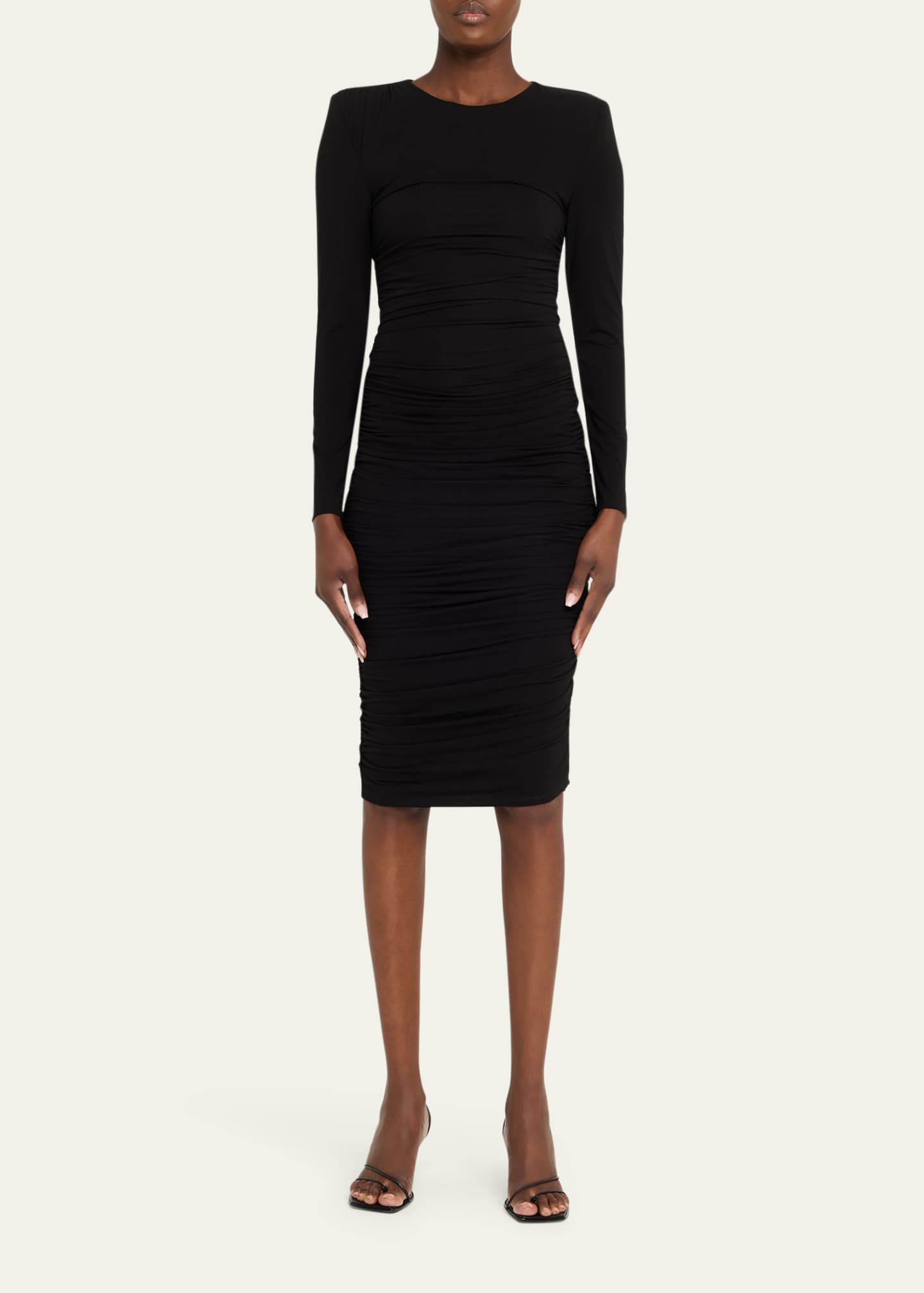 one shoulder jersey dress Mac Duggal Women's Jersey One Shoulder Gown With Rhinestone Flower - Black main image 1