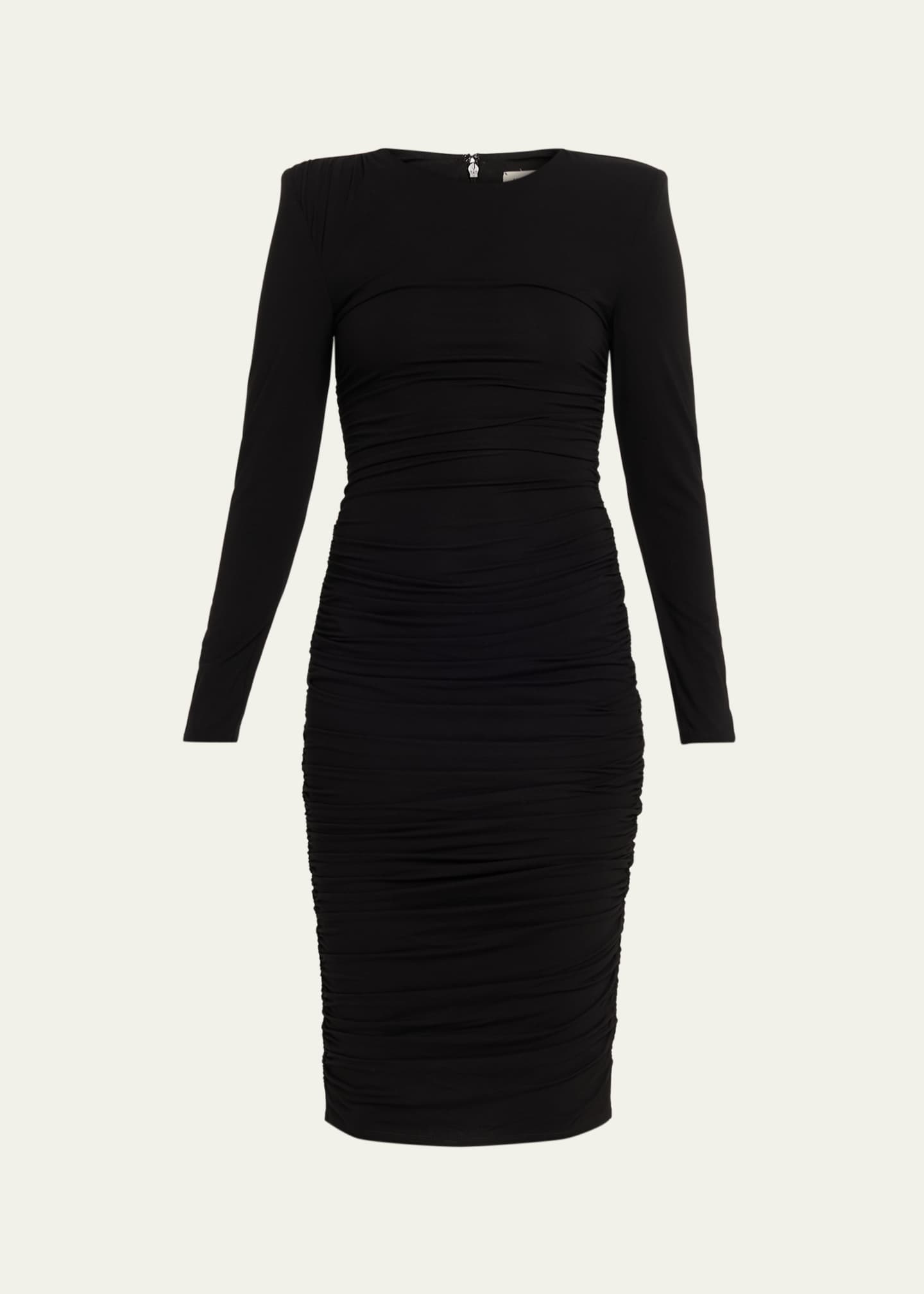 L'AGENCE Women's Paityn Shirred Dress - Black - Casual Dresses