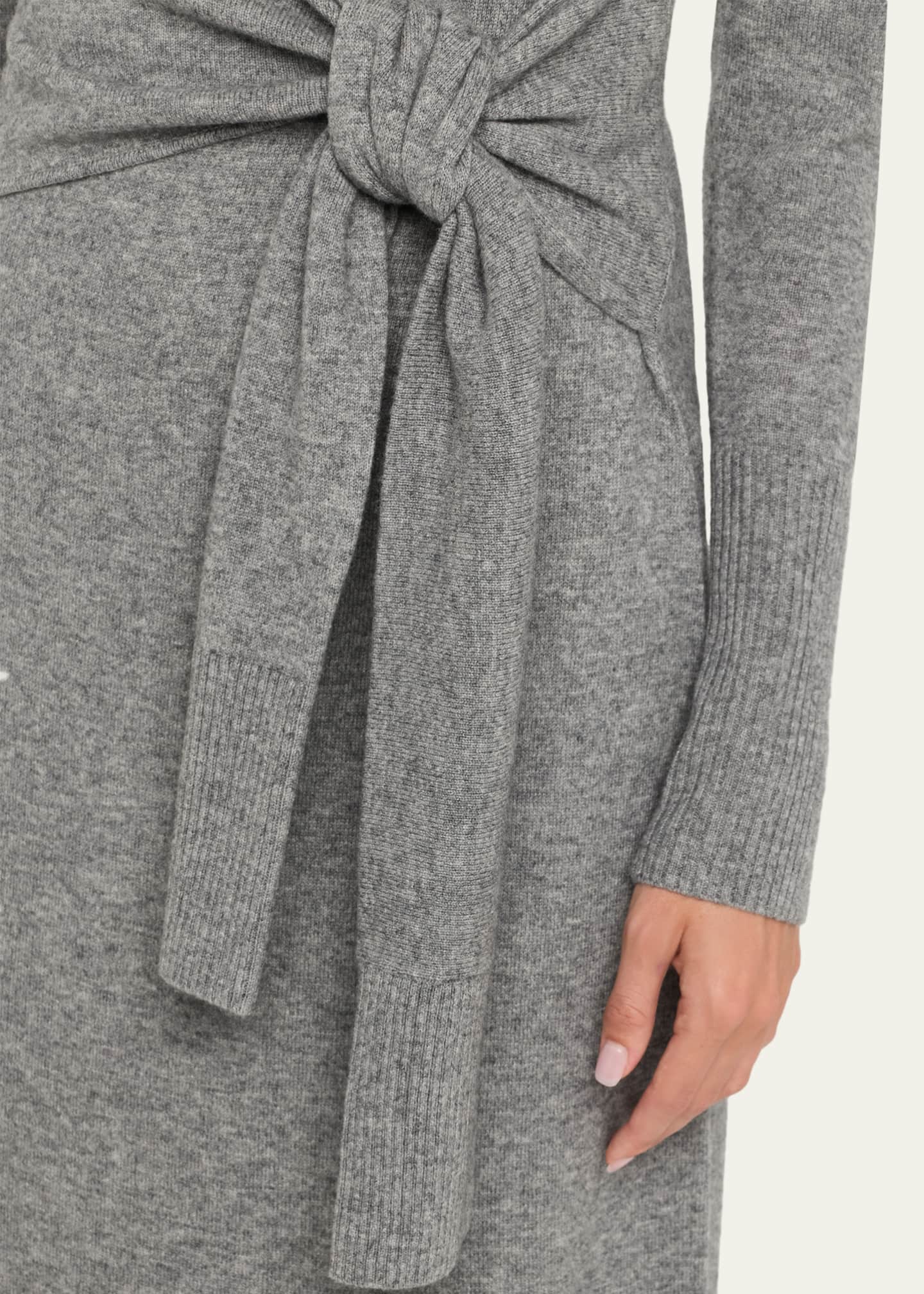slim fit dress slacks Veronica Beard Salomez Wrap Midi Dress - Medium Heather Grey main image 1