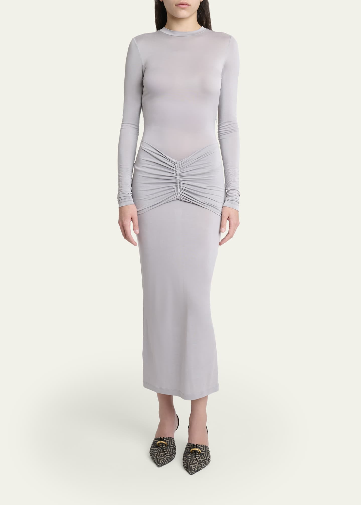 ruched jersey midi dress TravisMathew Women's Cloud Jersey Ruched Midi Dress in Navy Blazer, Size Small