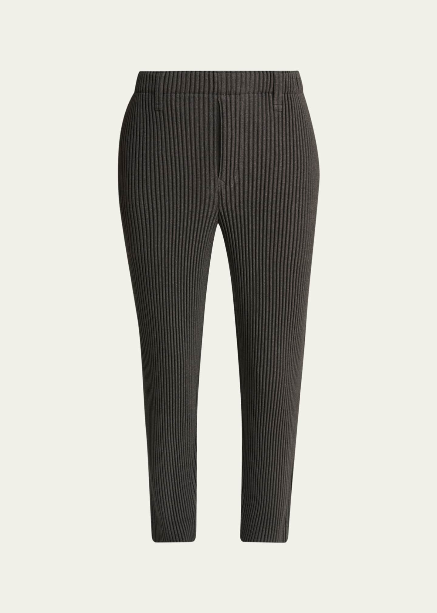 Homme Plisse Issey Miyake Men's Wool Like Light Pleated Pants