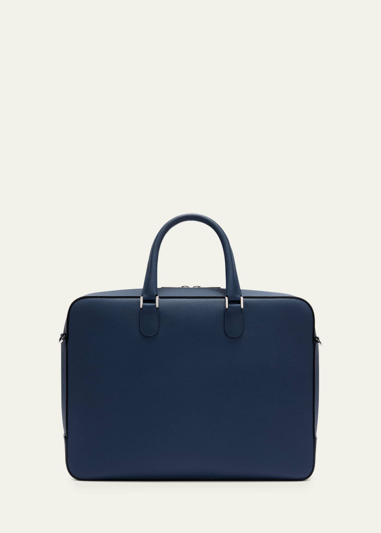 Valextra Men's Avietta Top-Handle Calfskin Briefcase with Zip