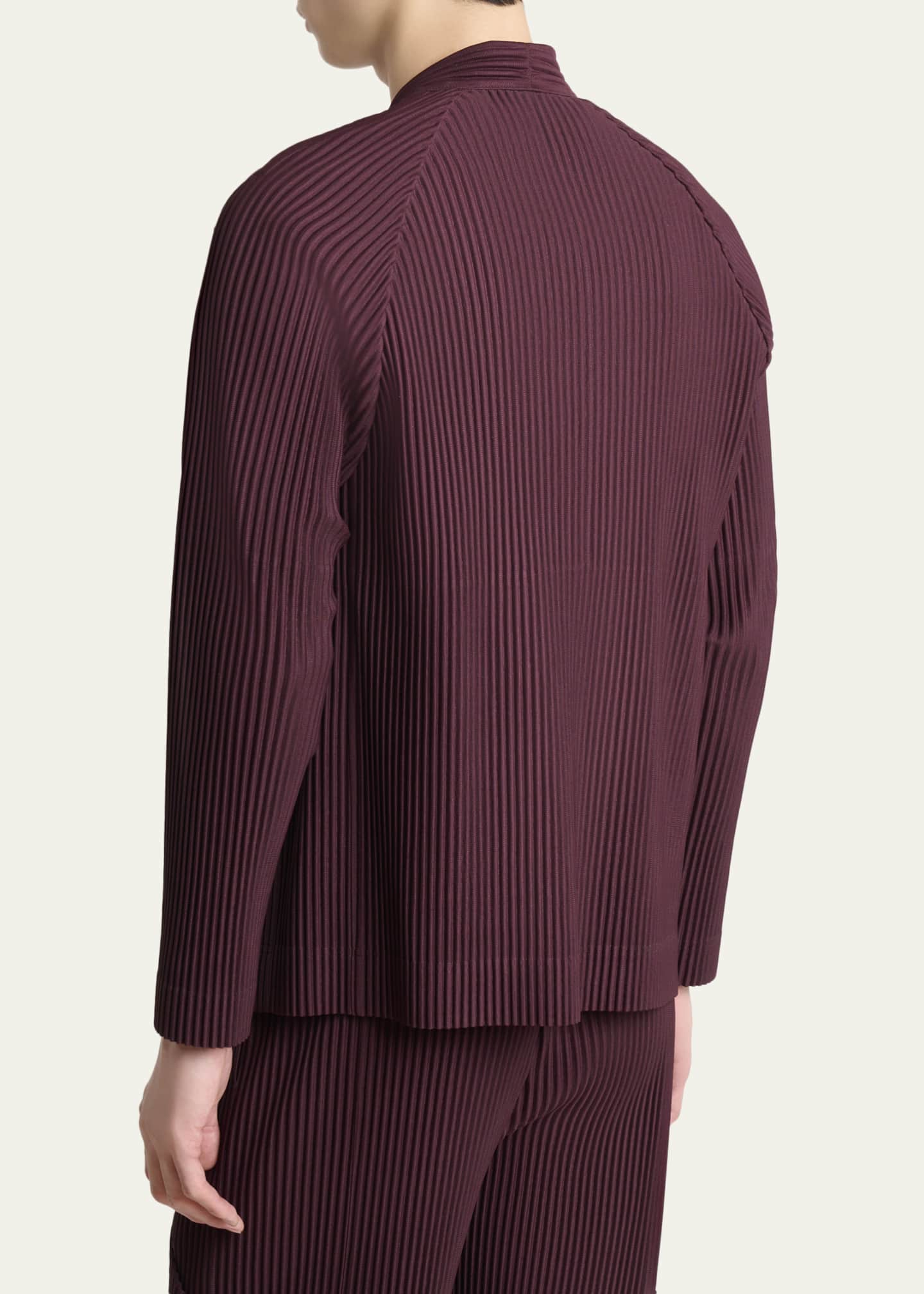 Homme Plisse Issey Miyake Men's Quarry Pleated Full-Zip Jacket