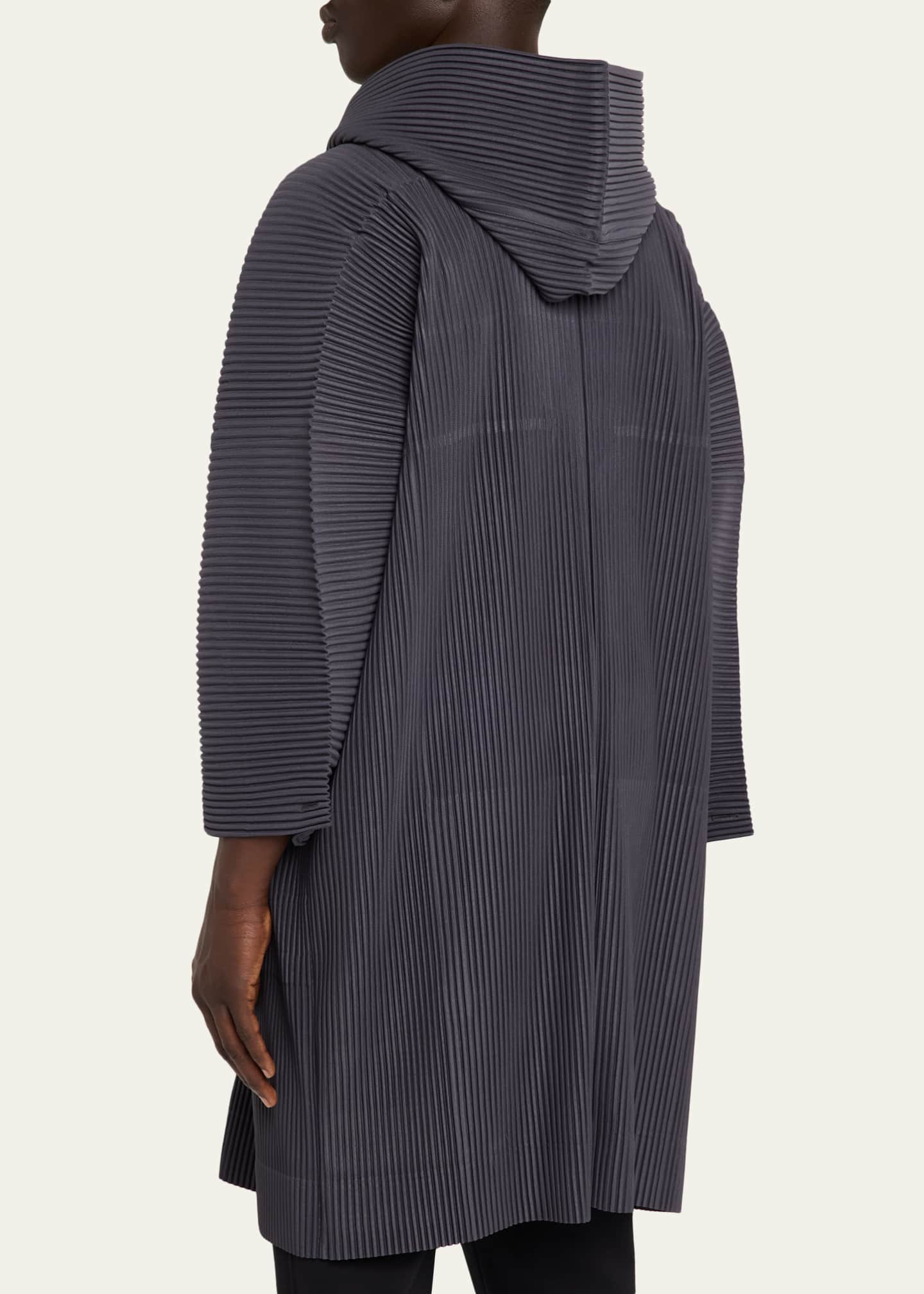 Homme Plisse Issey Miyake Hooded Plisse Coat - Bergdorf Goodman