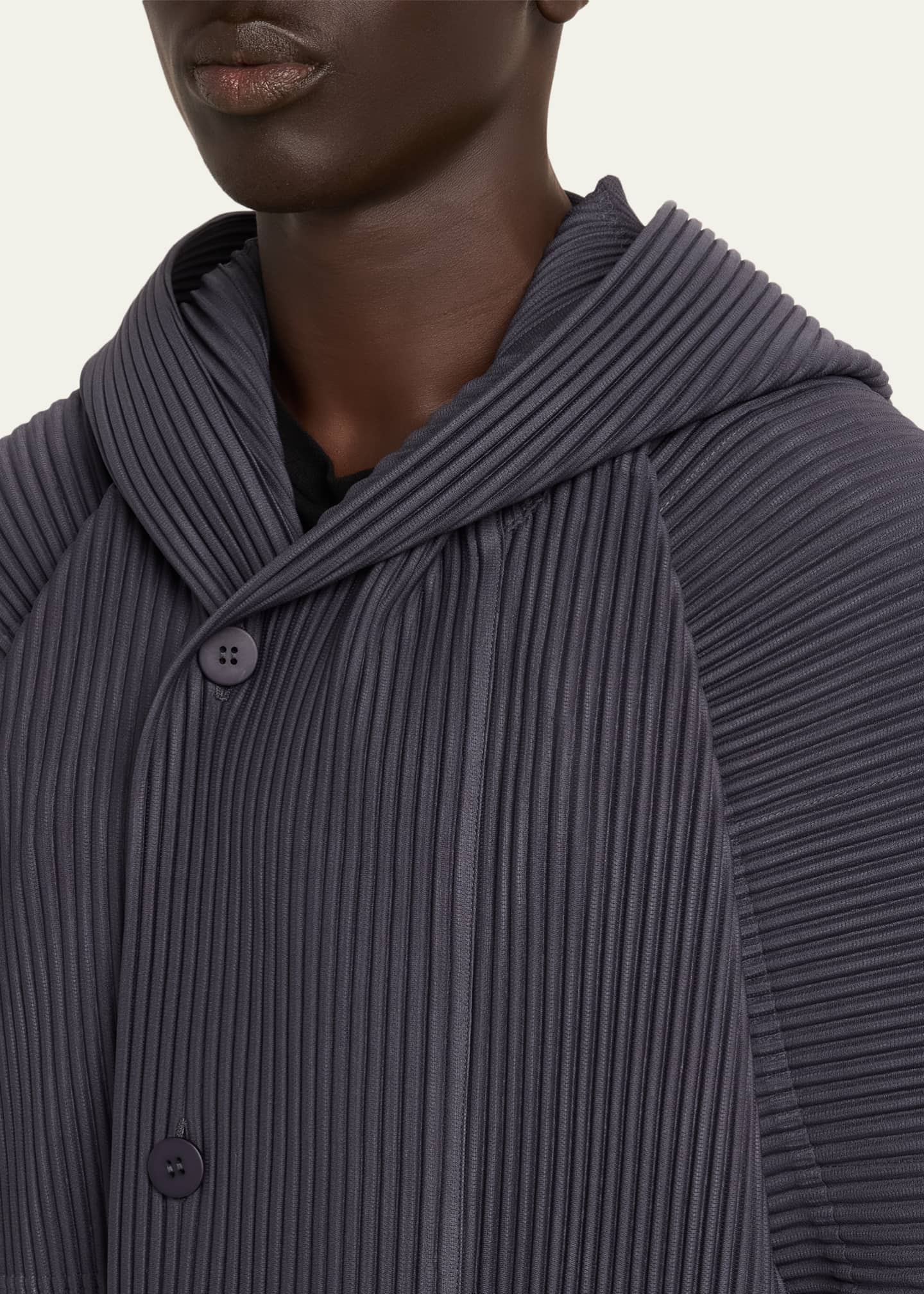 Homme Plisse Issey Miyake Hooded Plisse Coat - Bergdorf Goodman