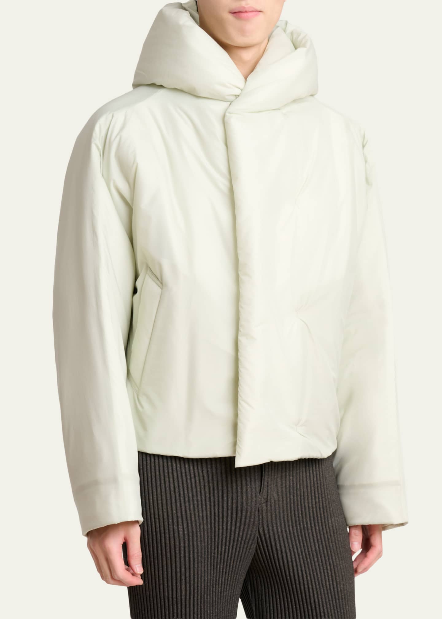 Homme Plisse Issey Miyake Men's Duvet Hooded Short Coat - Bergdorf