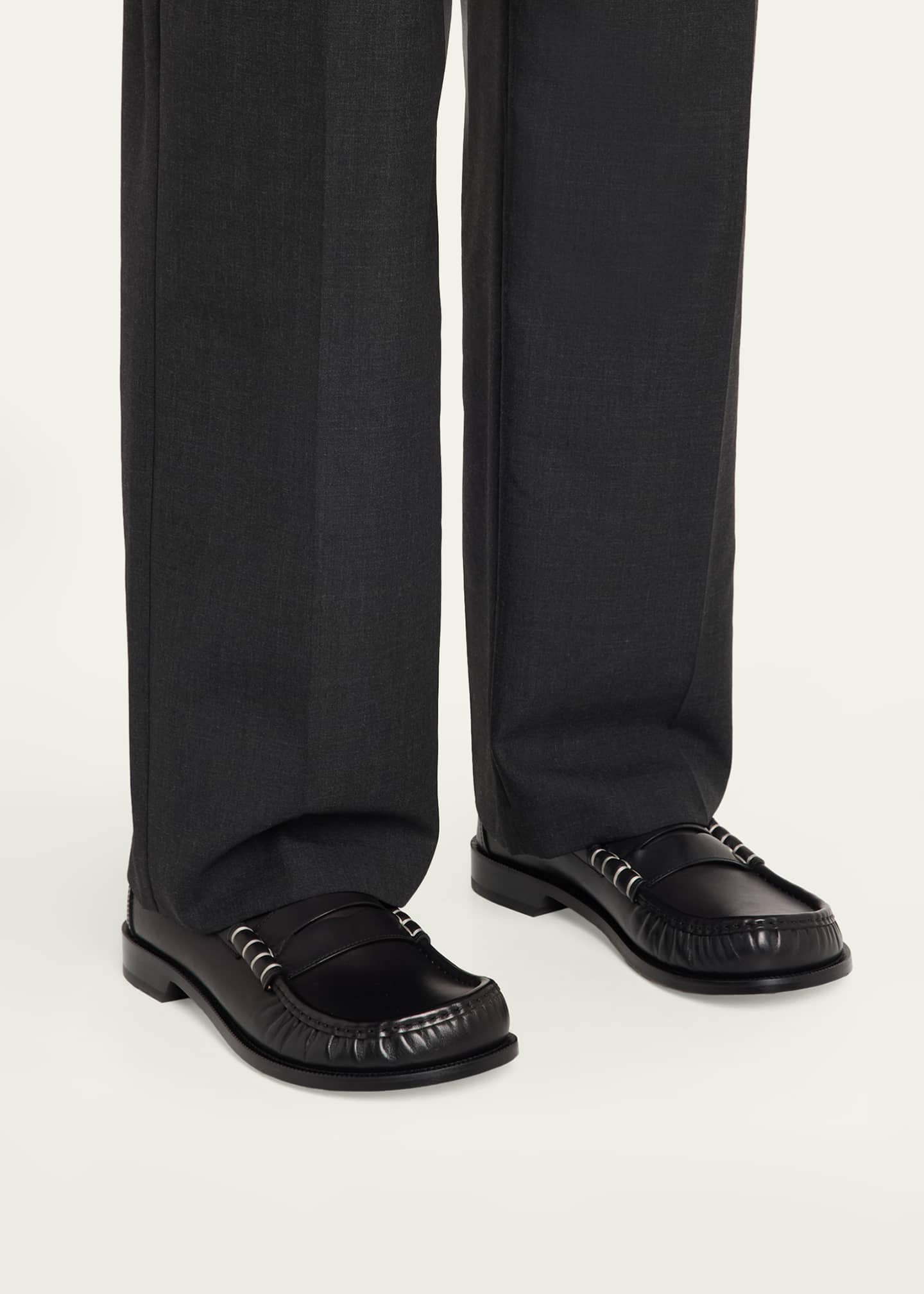 y*i様 JW Anderson トラウザー JW Anderson Men's Leather Moccasin-Toe Penny Loafers - Bergdorf