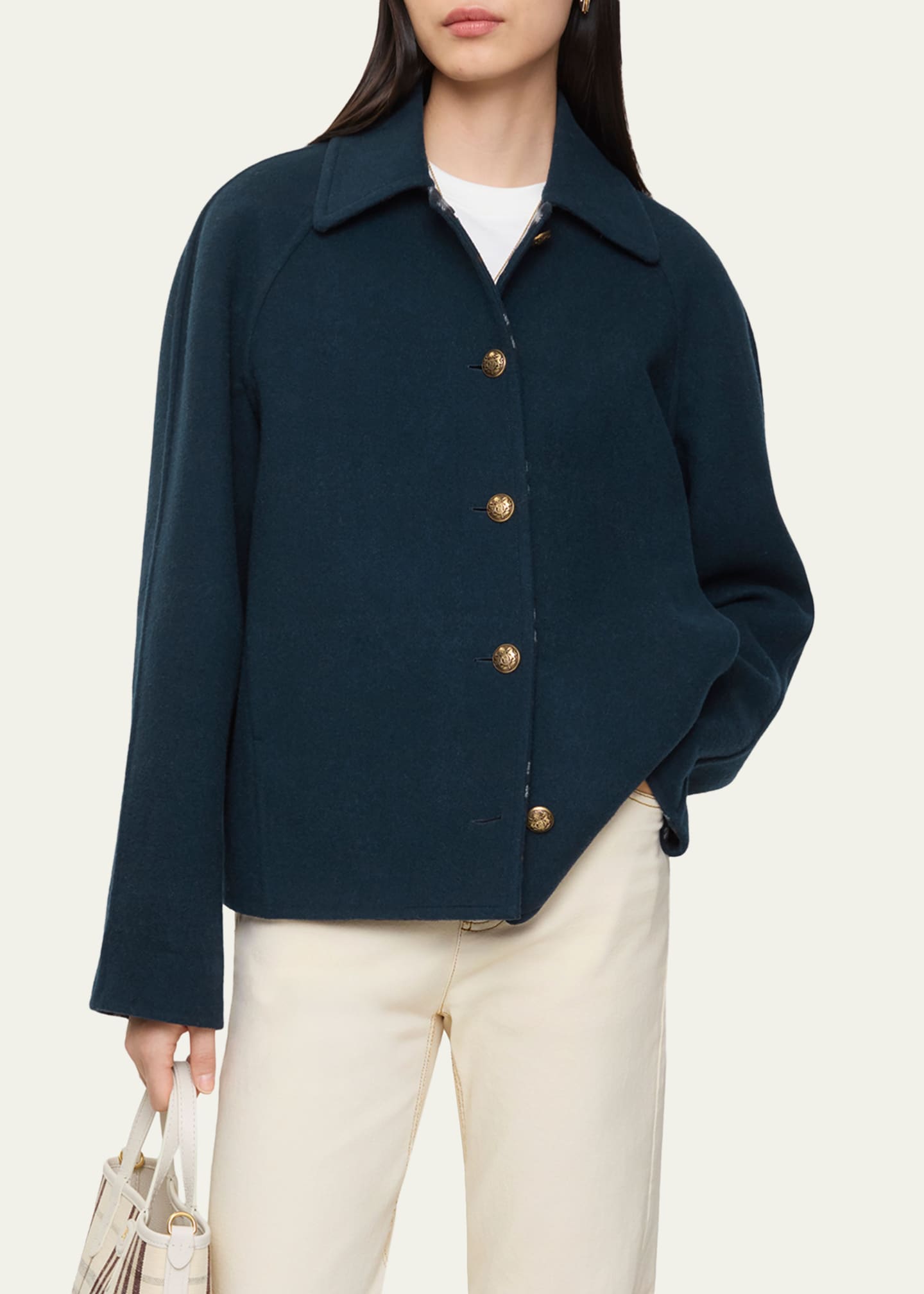 Burberry Brilley Wool Shirt Jacket - Bergdorf Goodman