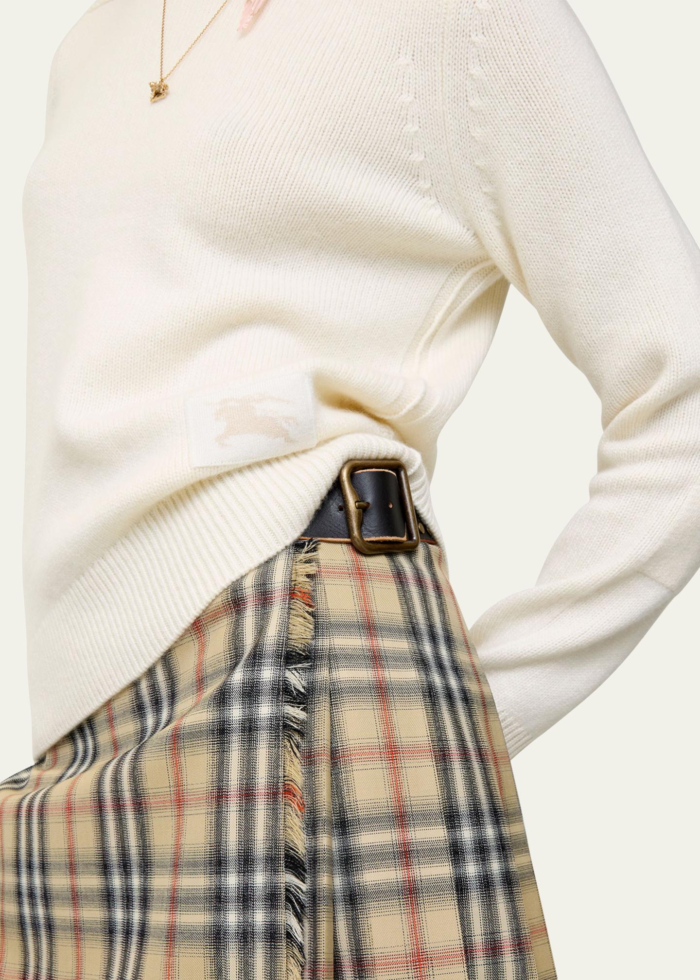 Burberry Skye Check Buckled Mini Wrap Skirt - Bergdorf Goodman