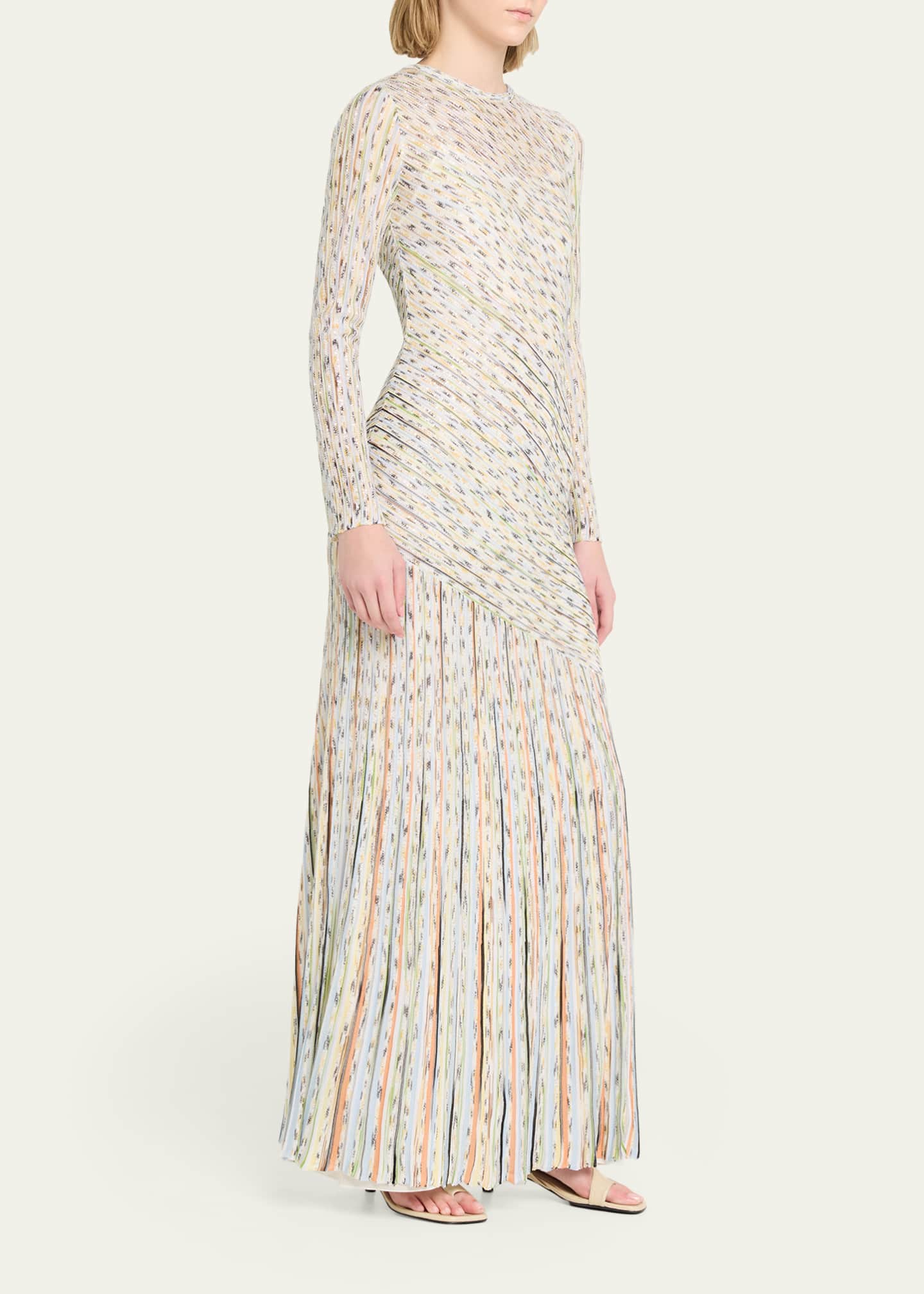 Missoni - Long-sleeved dress with lurex, Women, Multicoloured, Size: 40