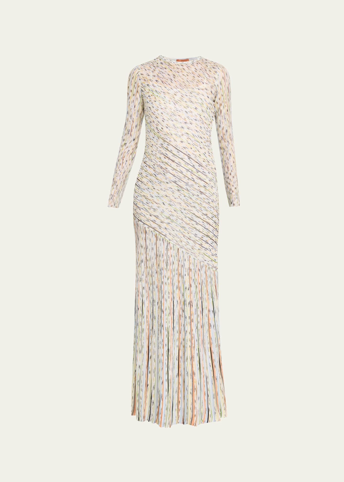 Missoni - Long-sleeved dress with lurex, Women, Multicoloured, Size: 40