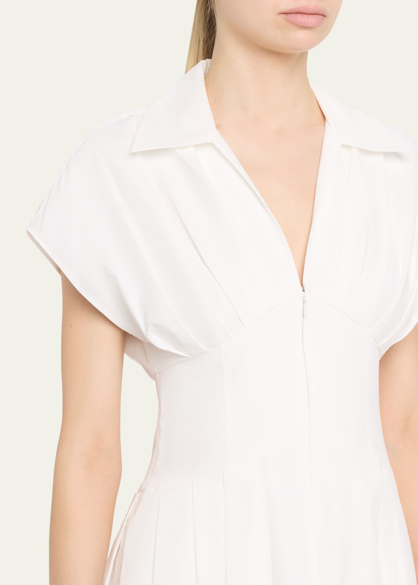 SIMKHAI Farlow Zip-Front Midi Dress - Bergdorf Goodman