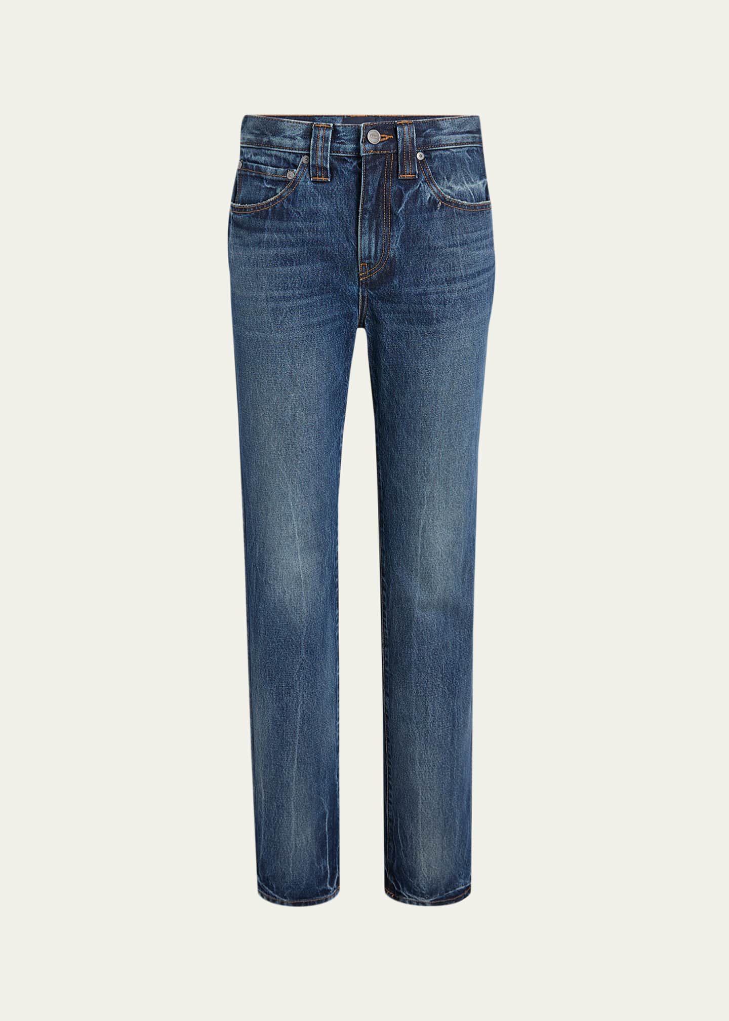 Khaite Farley Straight-Leg Acid-Washed Jeans - Bergdorf Goodman