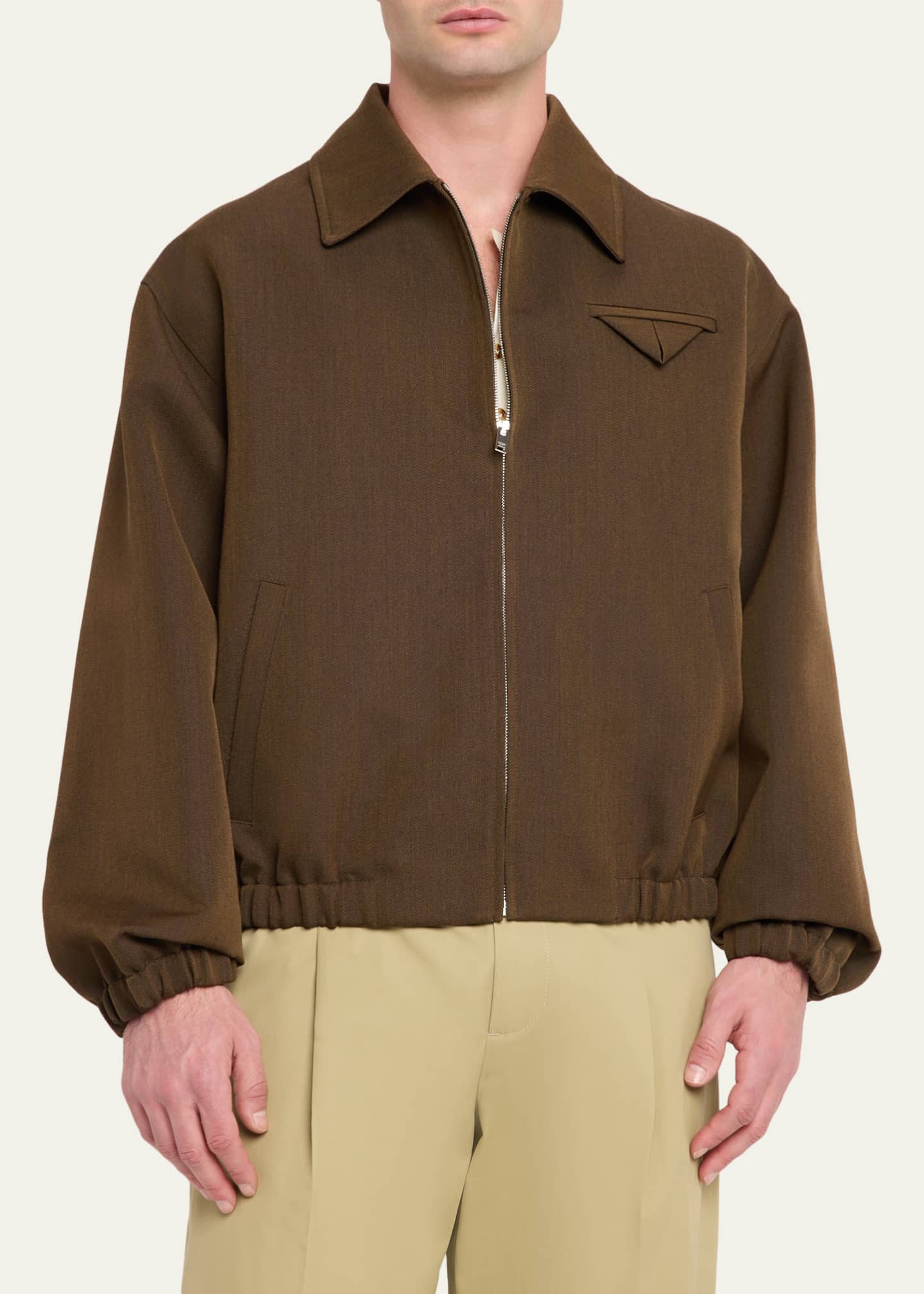 Bottega Veneta Men's Wool Blouson Jacket - Bergdorf Goodman