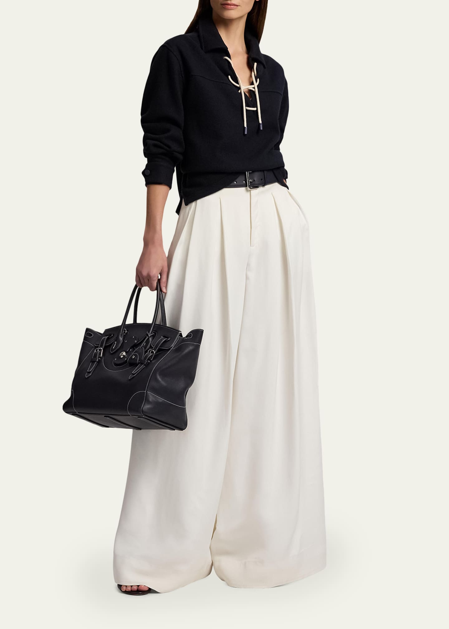 Ralph Lauren Collection Greer Cady Pleated Pants - Bergdorf Goodman