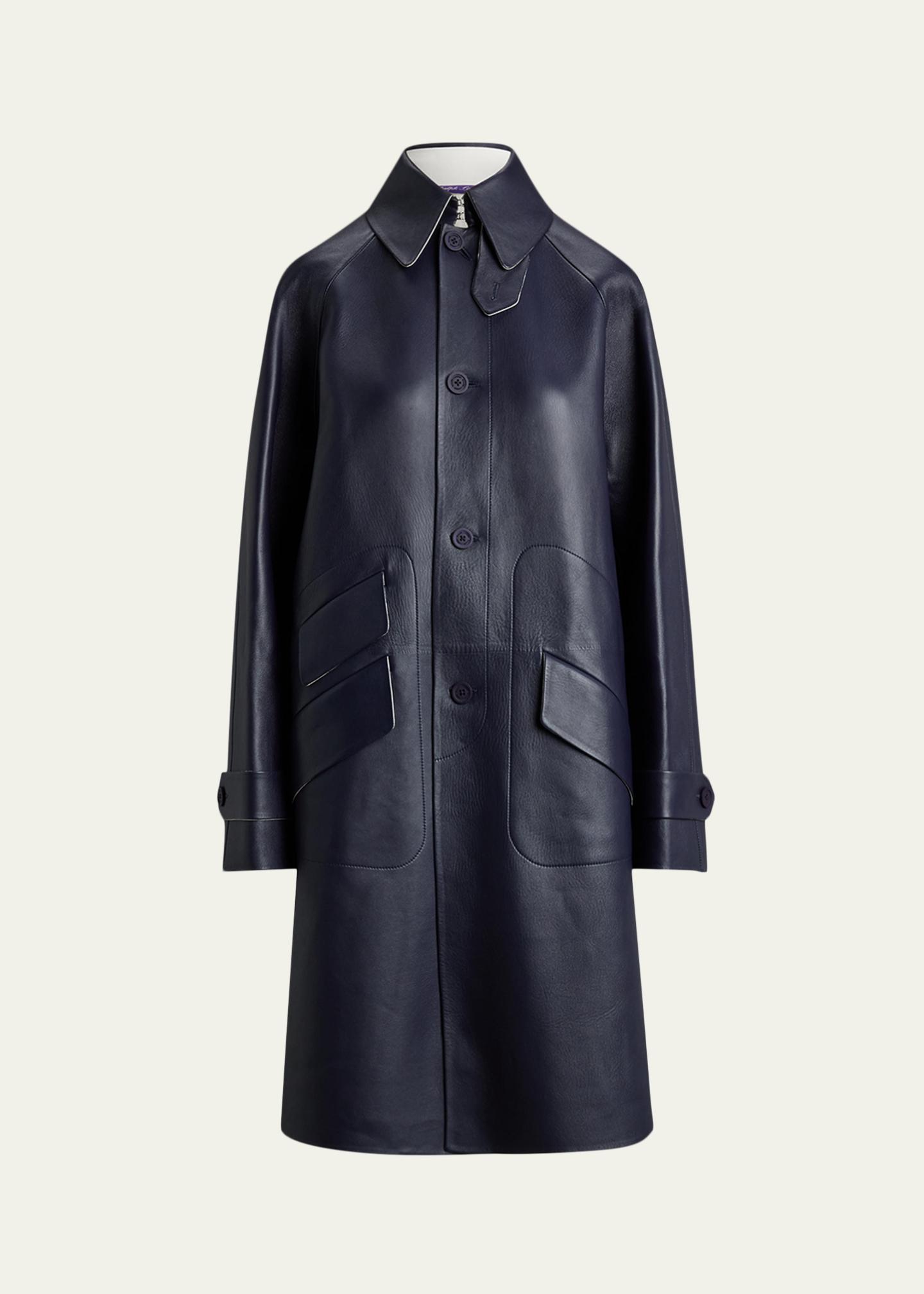 Ralph Lauren Collection Ottis Lambskin Balmacaan Coat - Bergdorf