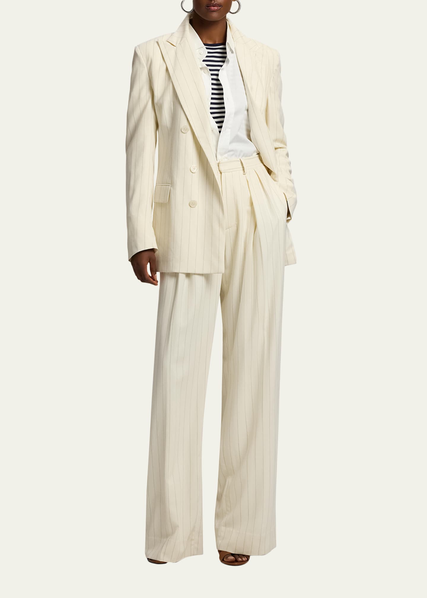 Ralph Lauren Collection Widestripe Double-Breasted Blazer Jacket