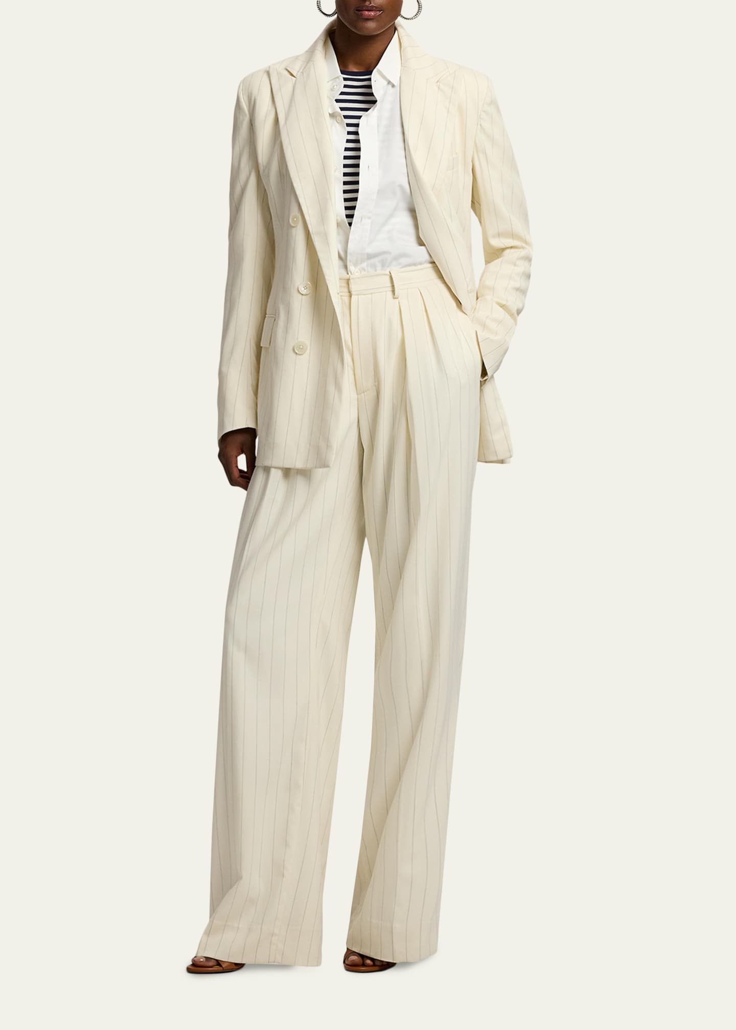パンツ RRL STRIPED WOOL TROUSERS Ralph Lauren Collection Jody Striped Wool Pants - Bergdorf Goodman