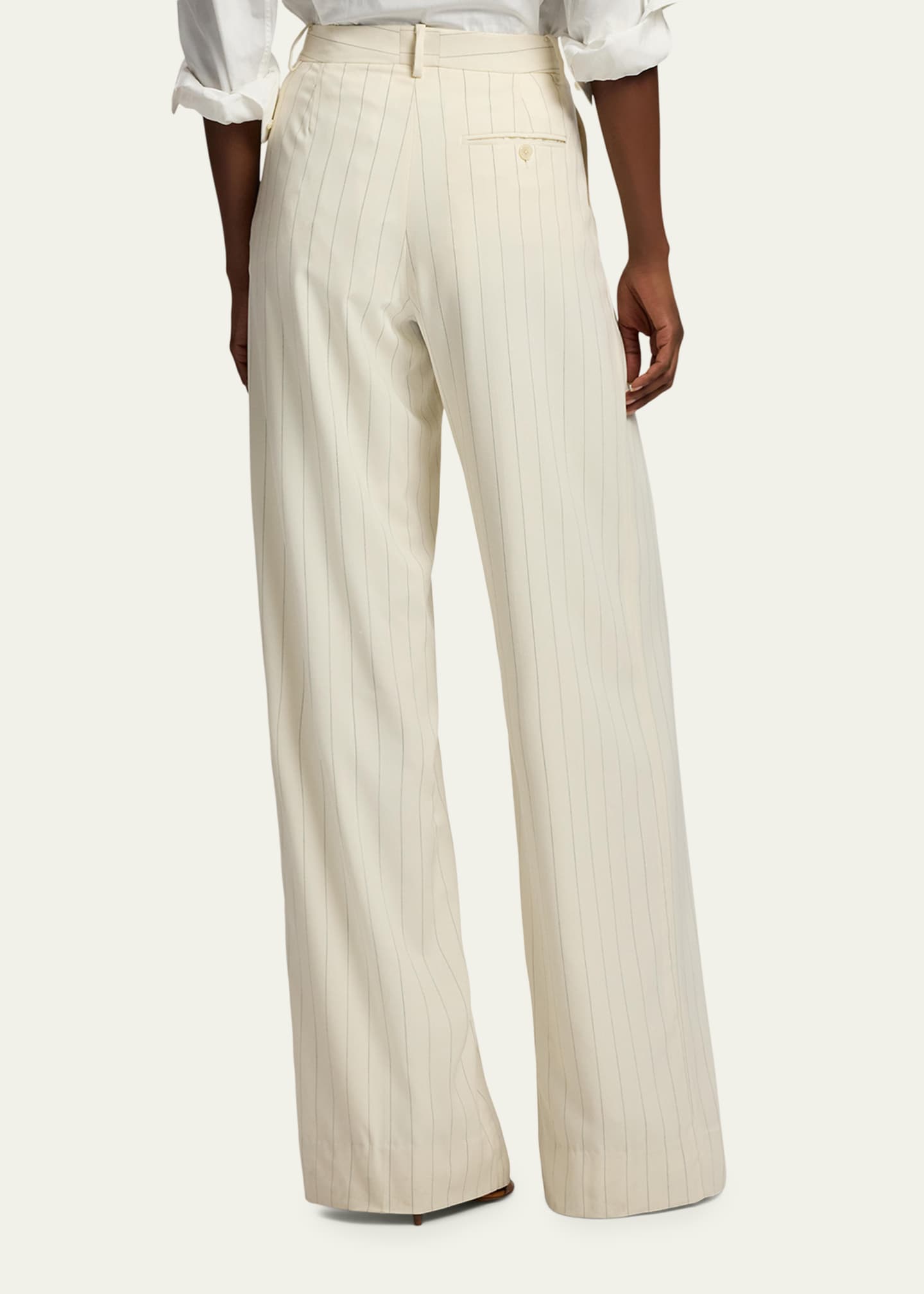 Ralph Lauren Collection Jody Striped Wool Pants - Bergdorf Goodman