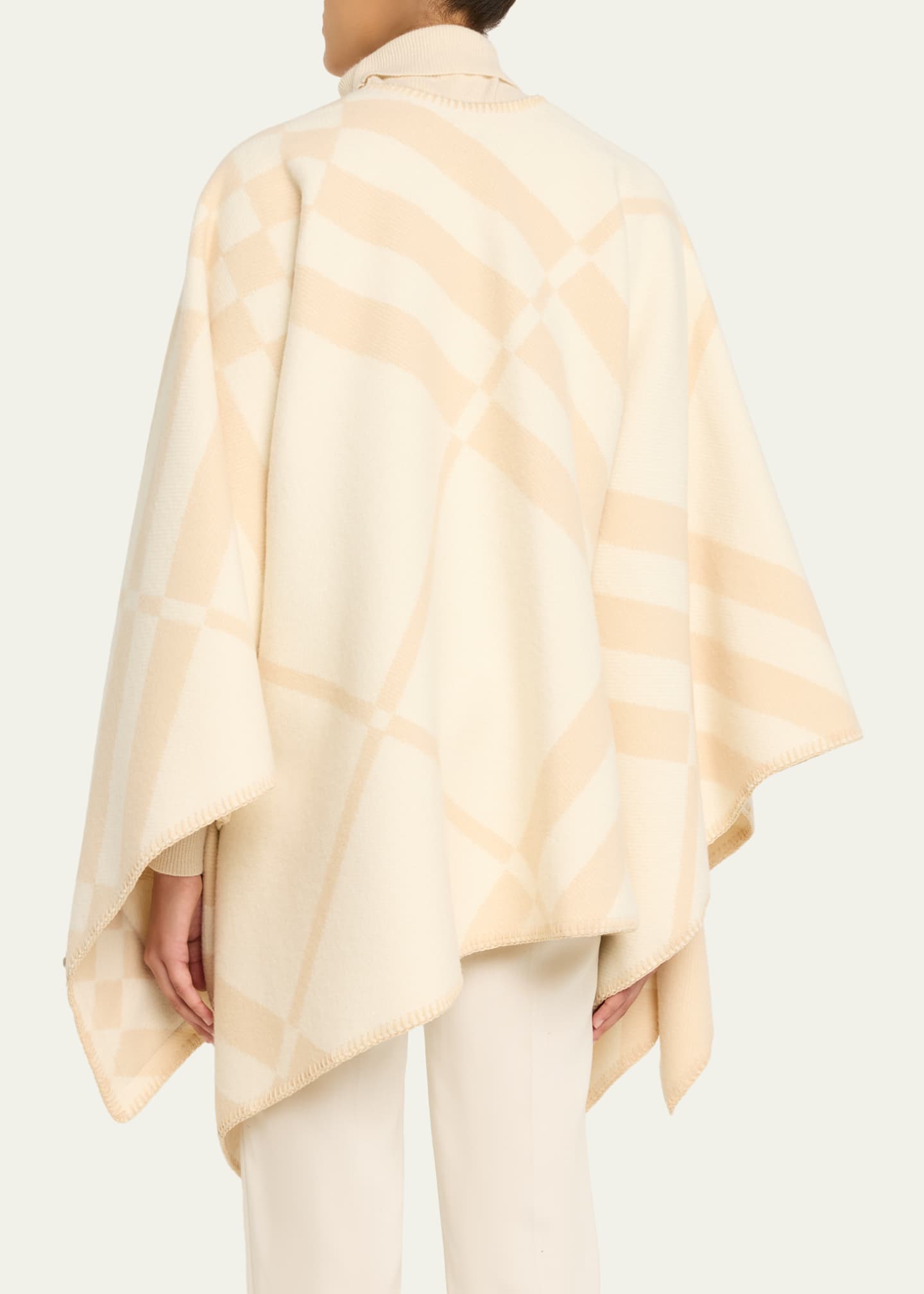 Burberry Check Wool Cashmere Cape - Bergdorf Goodman