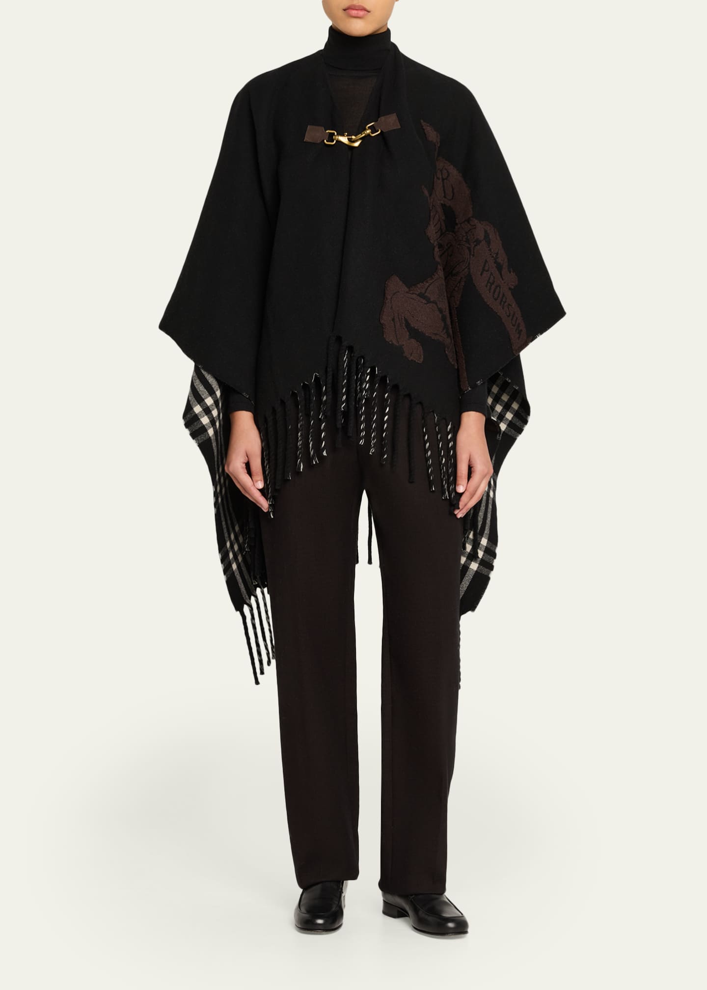 Burberry Fil Coupe EKD Wool Cape - Bergdorf Goodman