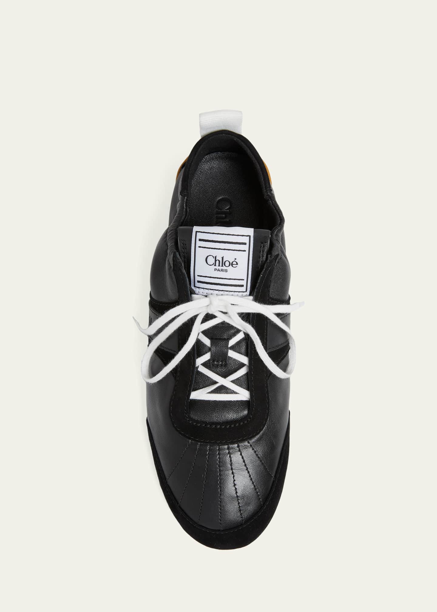 Chloe Kick Mixed Leather Low-Top Sneakers - Bergdorf Goodman