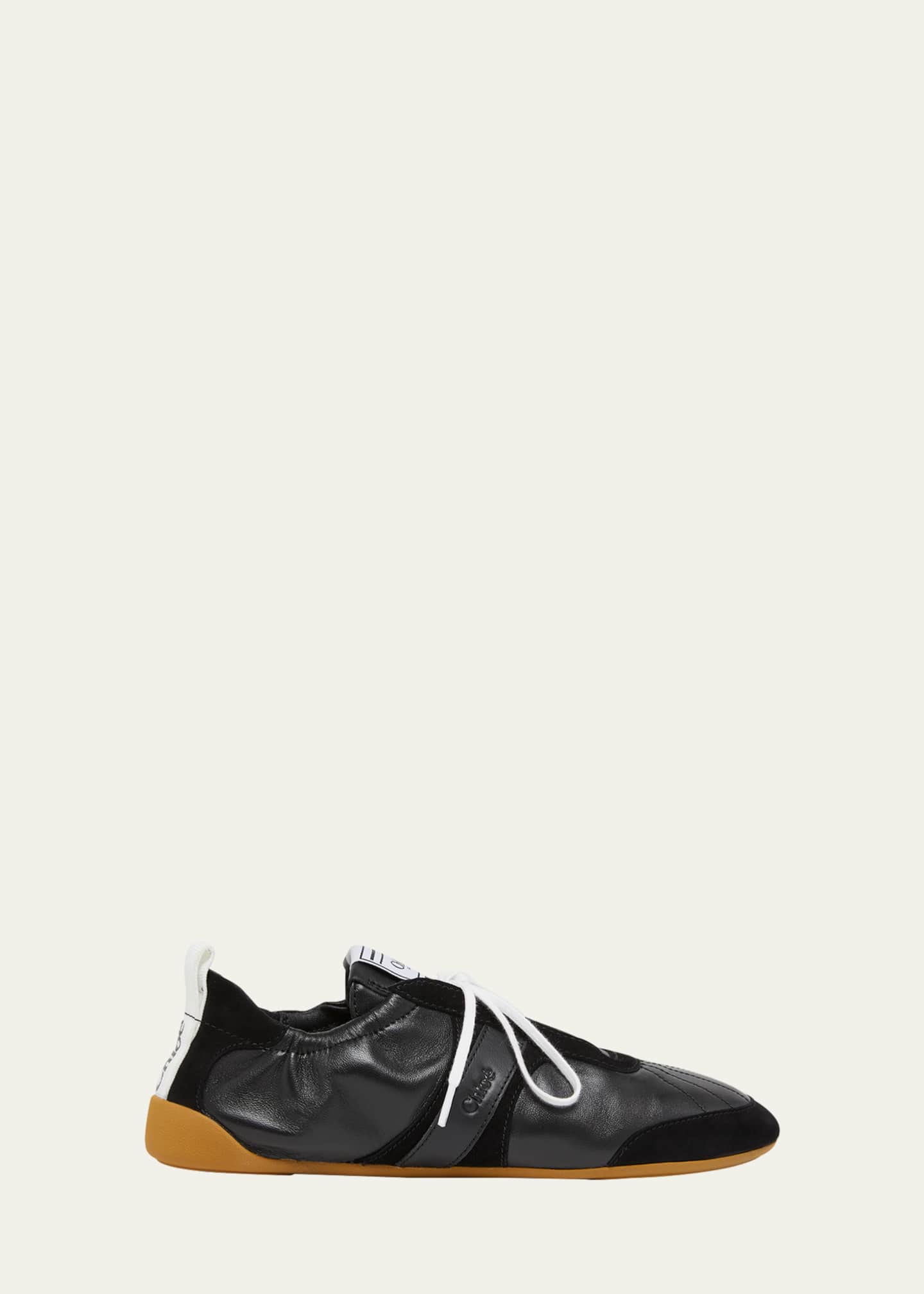 Chloe Kick Mixed Leather Low-Top Sneakers - Bergdorf Goodman
