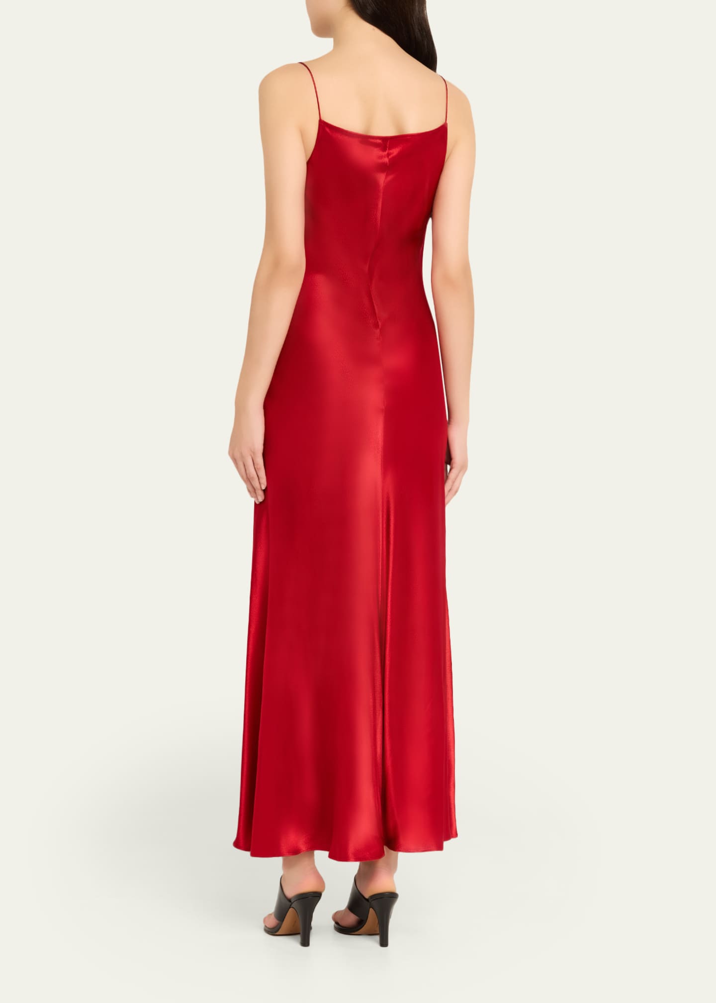 satin cowl neck maxi slip dress Red Satin Slip Dress
