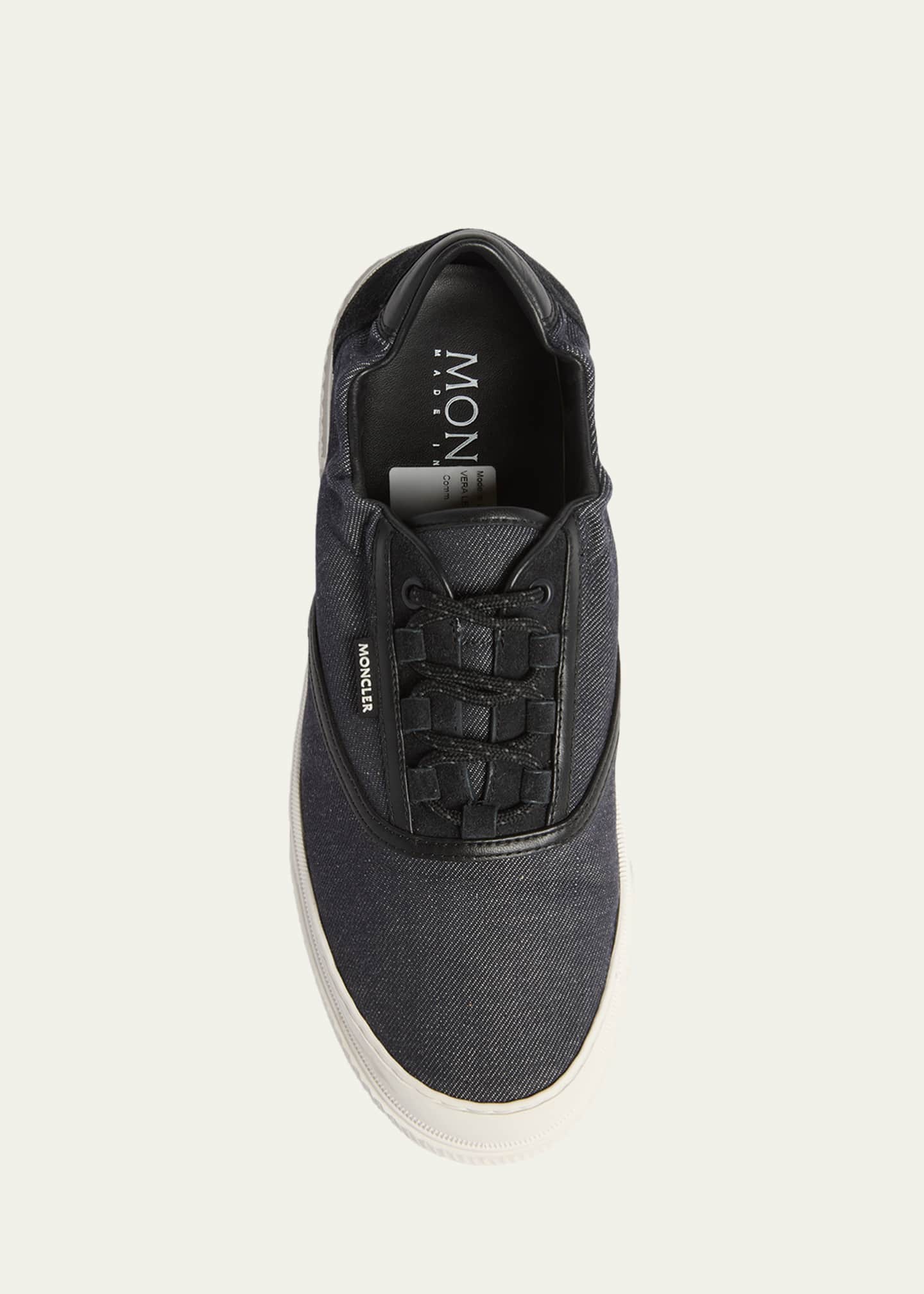 Moncler Men's Vera Leisure Denim Low-Top Sneakers - Bergdorf Goodman