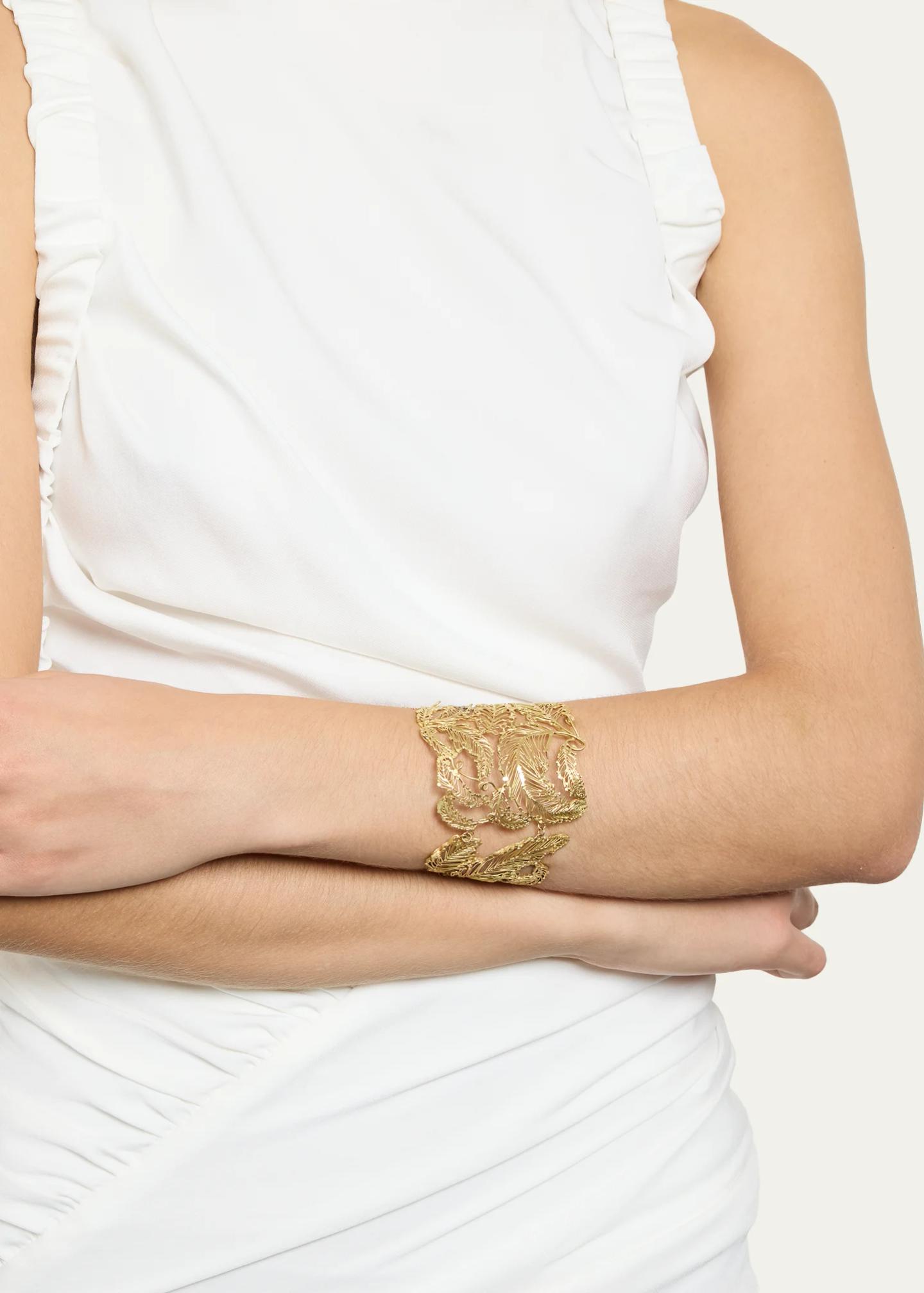 JUDY GEIB 18K Yellow Gold Fern Cuff Bracelet - Bergdorf Goodman
