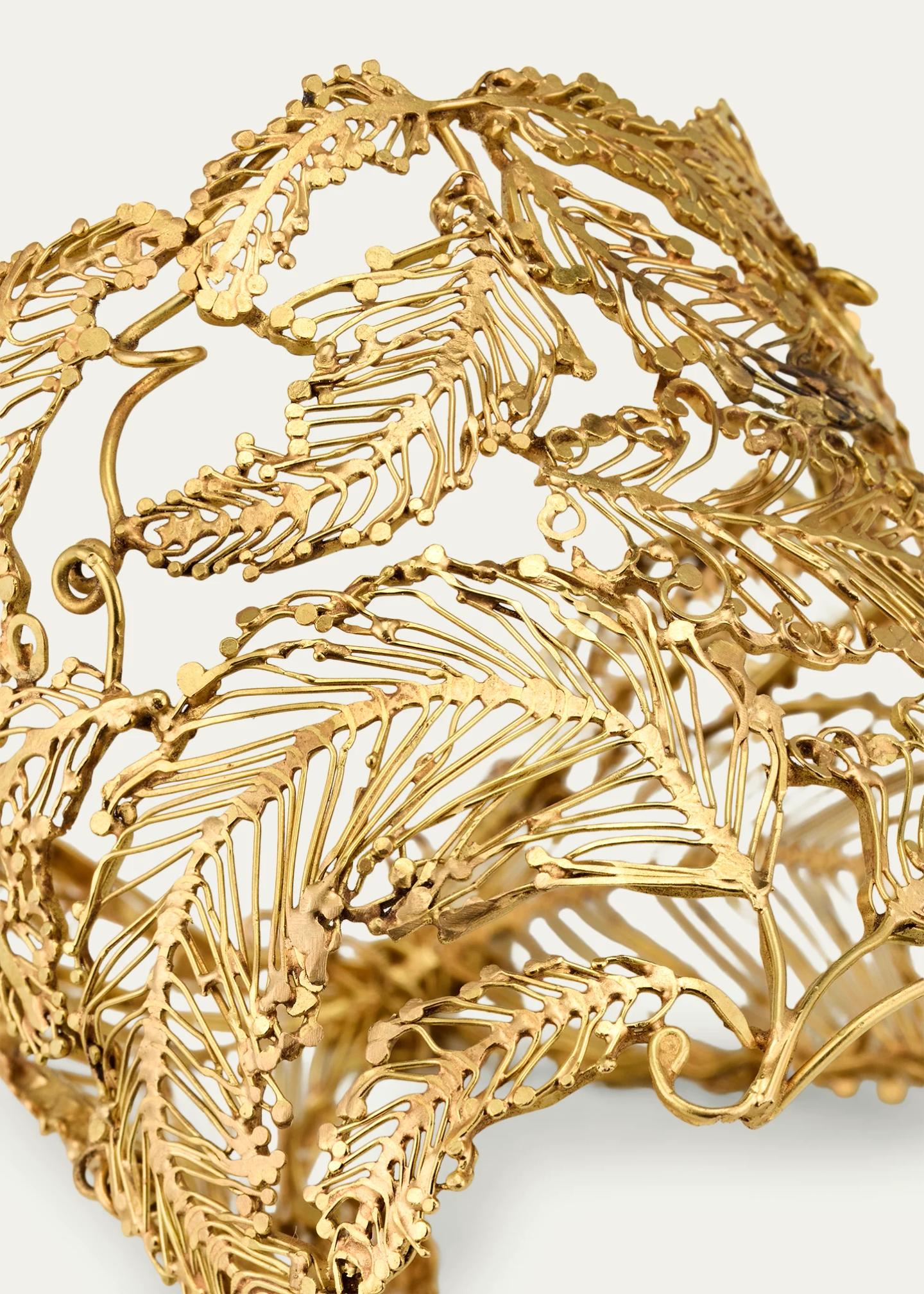 JUDY GEIB 18K Yellow Gold Fern Cuff Bracelet - Bergdorf Goodman