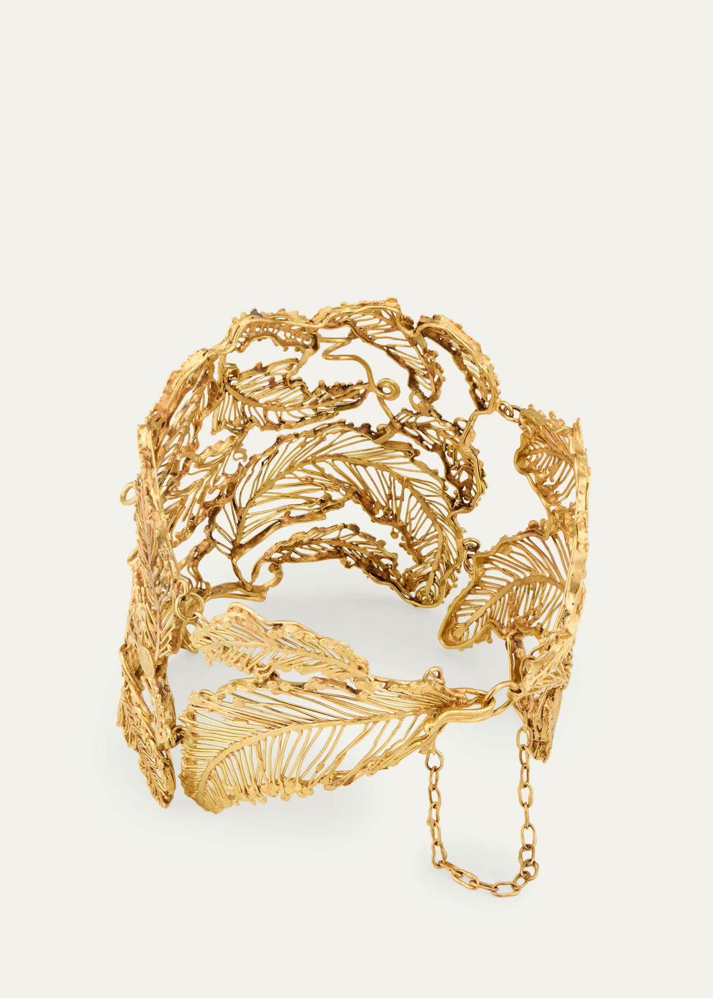 JUDY GEIB 18K Yellow Gold Fern Cuff Bracelet - Bergdorf Goodman