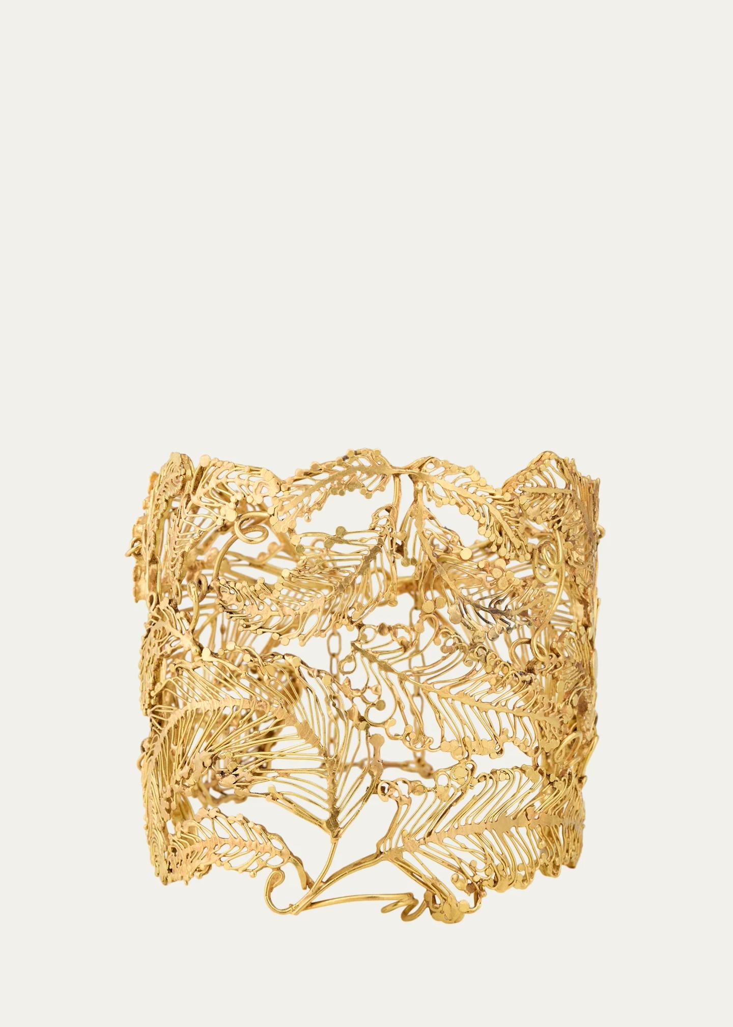 JUDY GEIB 18K Yellow Gold Fern Cuff Bracelet - Bergdorf Goodman
