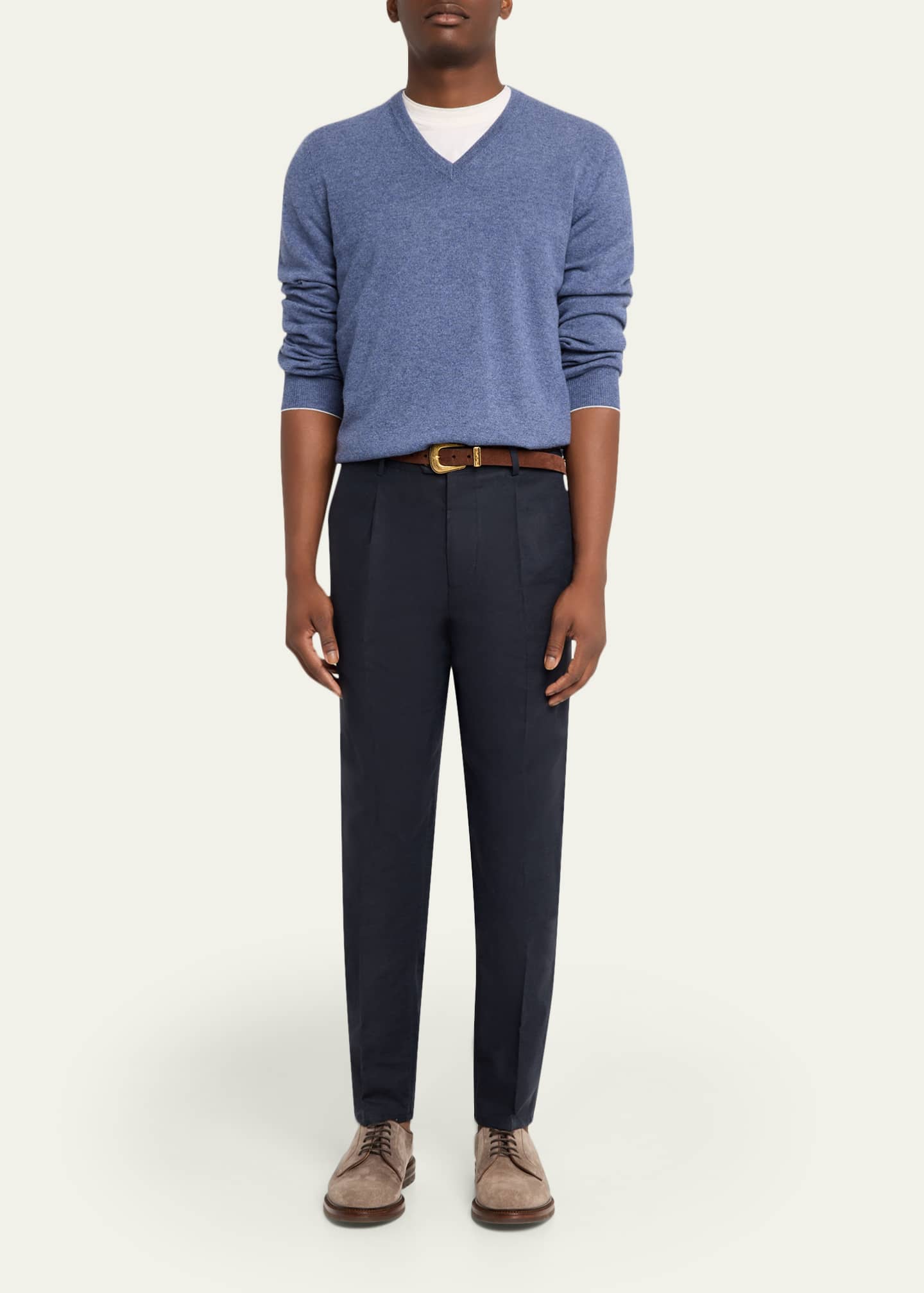 Brunello Cucinelli Men's Cashmere Knit V-Neck Sweater - Bergdorf