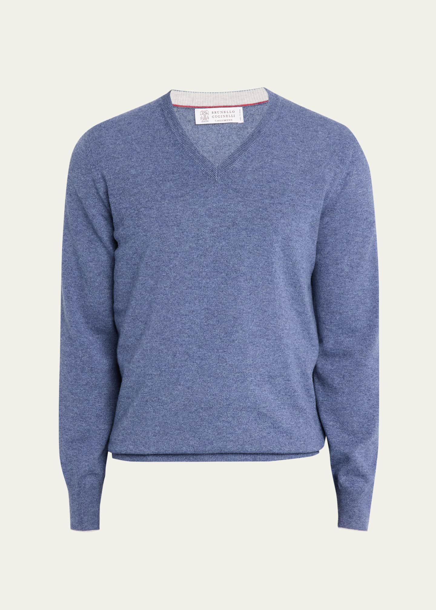 Brunello Cucinelli Men's Cashmere Knit V-Neck Sweater - Bergdorf