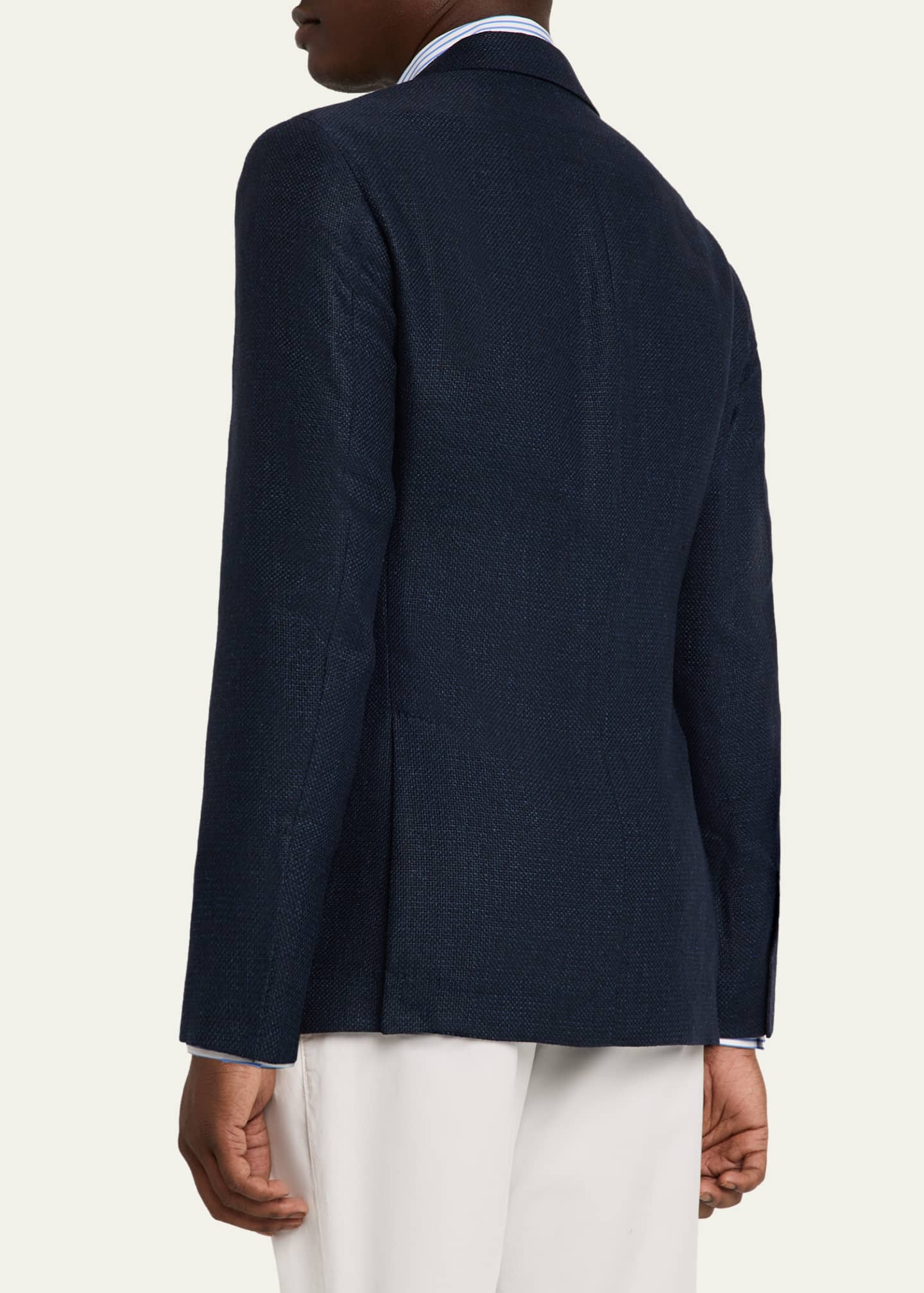 Brunello Cucinelli Men's Linen and Wool Single-Breasted Jacket