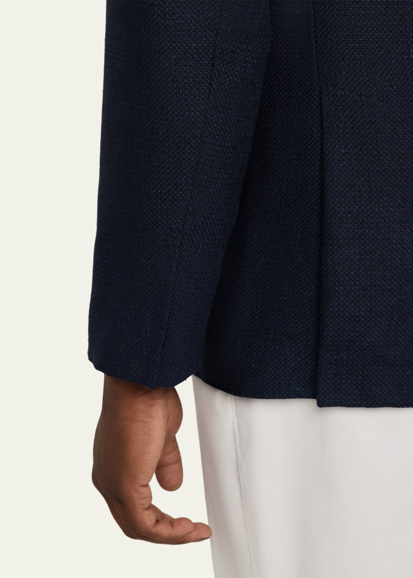 Brunello Cucinelli Men's Linen and Wool Single-Breasted Jacket